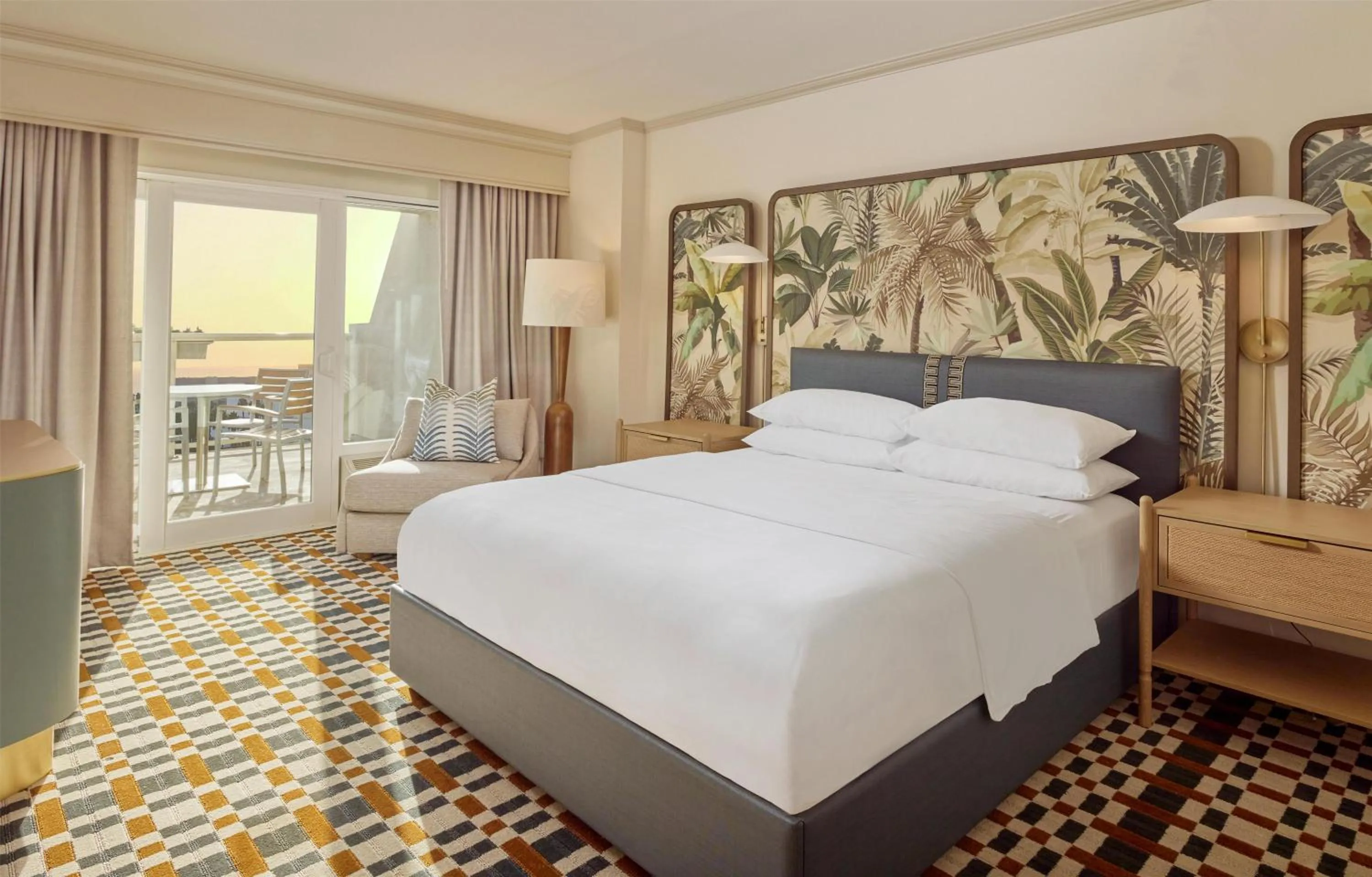 Coastal Suite with One King Bed, Balcony and Accessible Roll-In Shower in Hyatt Centric Delfina Santa Monica
