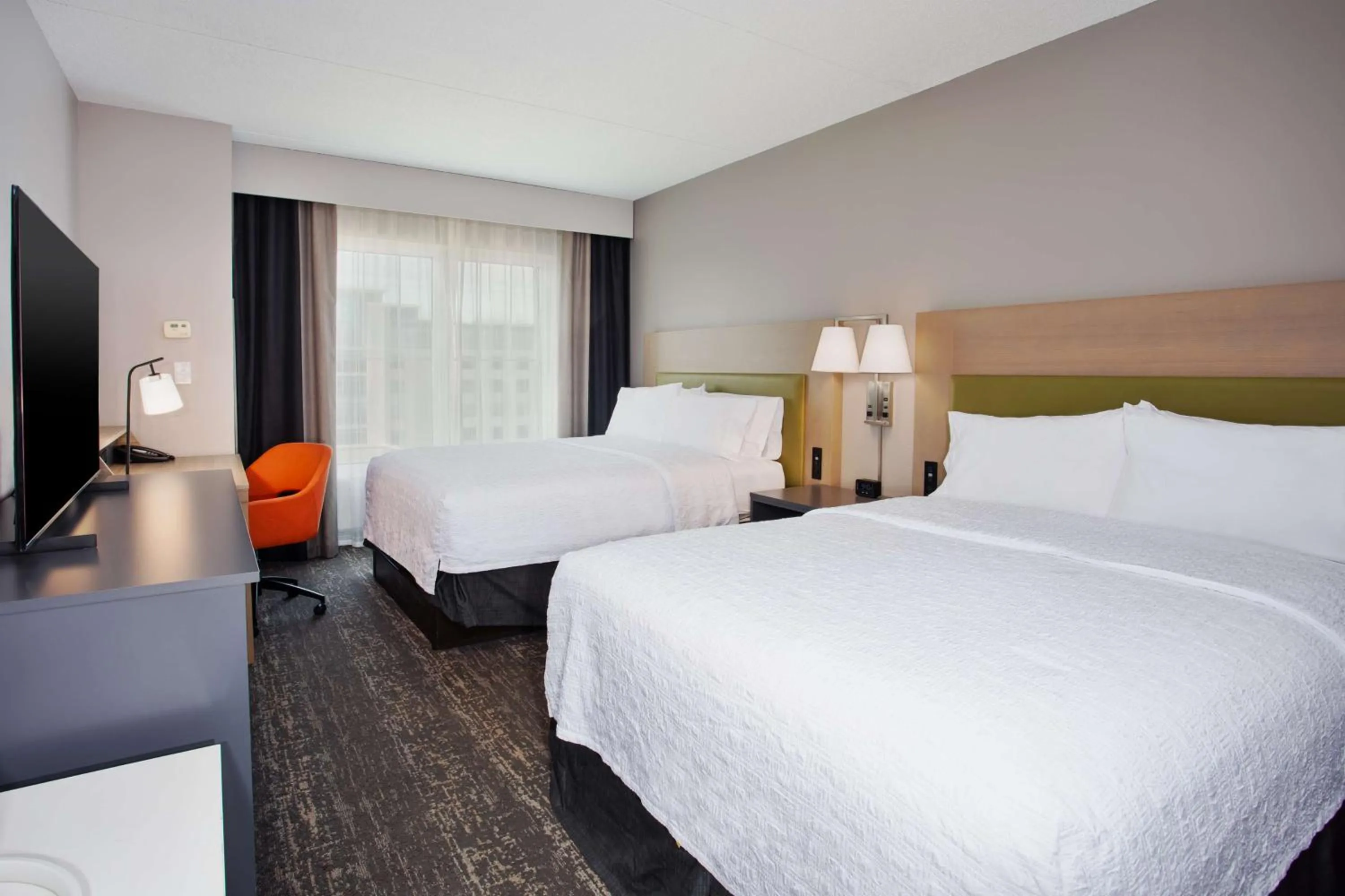 Queen Room with Two Queen Beds in Hampton Inn & Suites By Hilton- Newark Airport Elizabeth