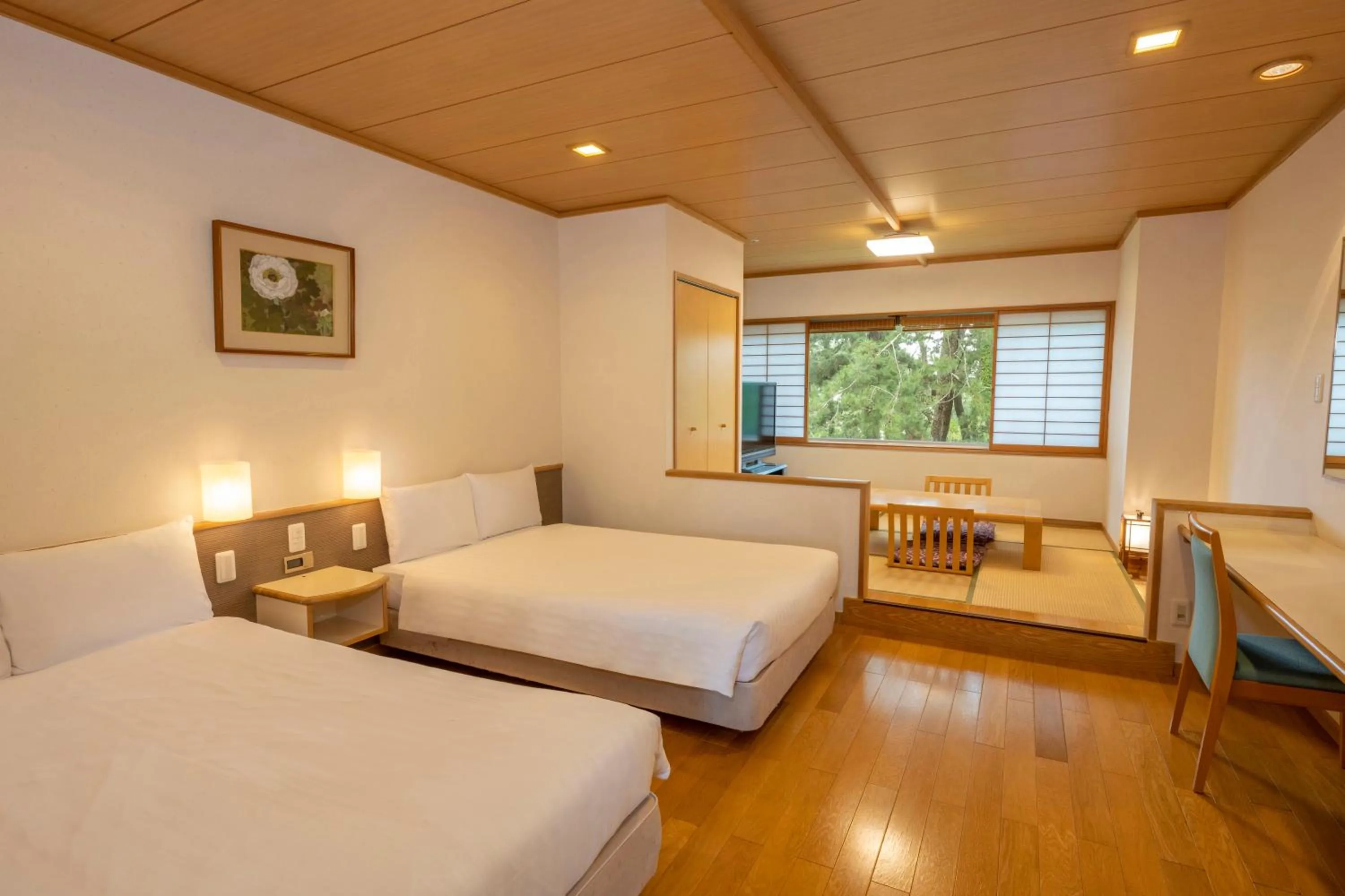 Japanese-Western style Room Comfort 2beds - single occupancy in KAMENOI HOTEL Kamogawa