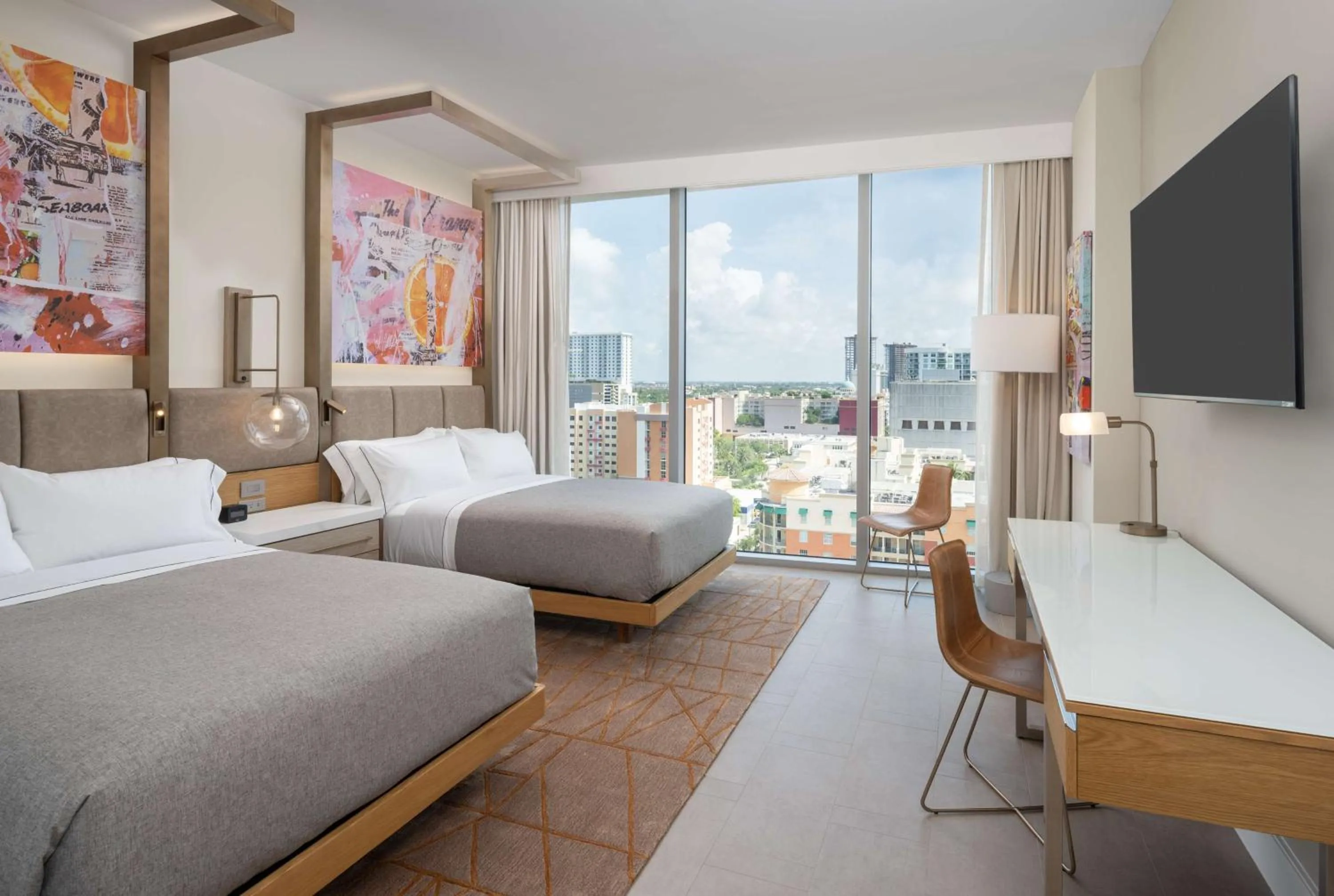 Double Room with Two Double Beds and Tub - Mobility Access in Canopy West Palm Beach - Downtown