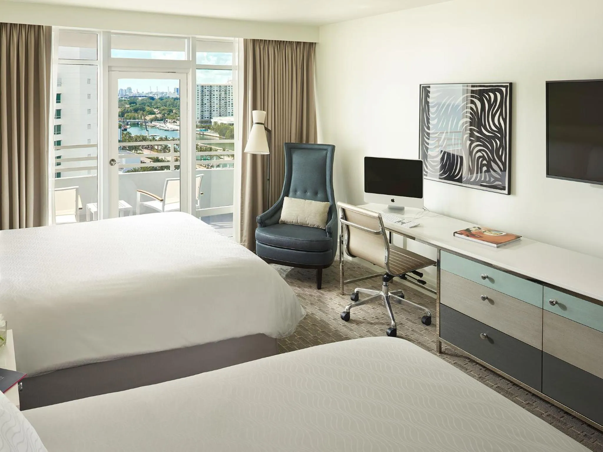Deluxe Queen Room with Two Queen Beds and Balcony - single occupancy in Fontainebleau Miami Beach