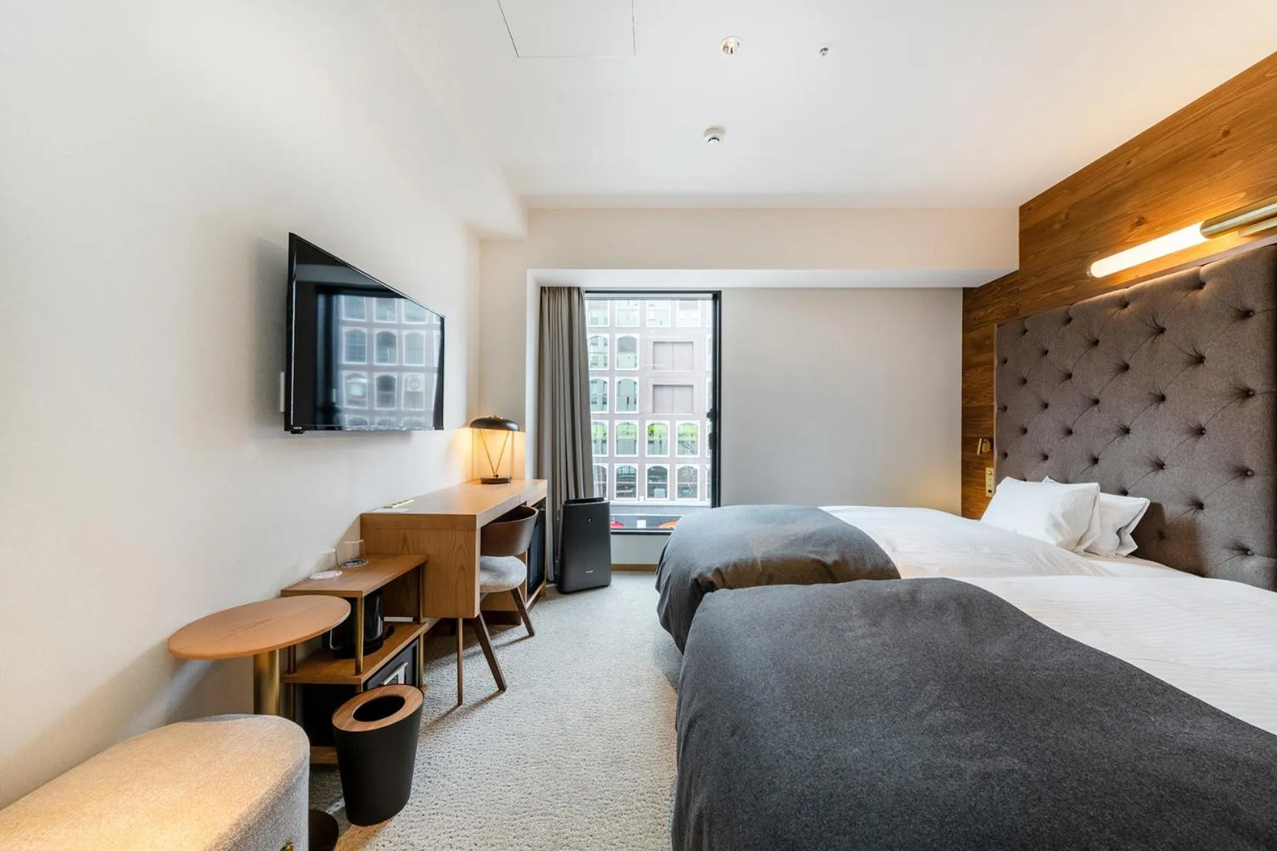 Standard Twin Room with Tram & City view in THE KNOT SAPPORO