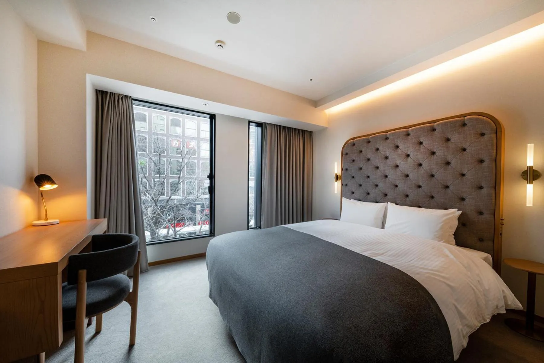 Standard Queen Room with Tram & City view in THE KNOT SAPPORO