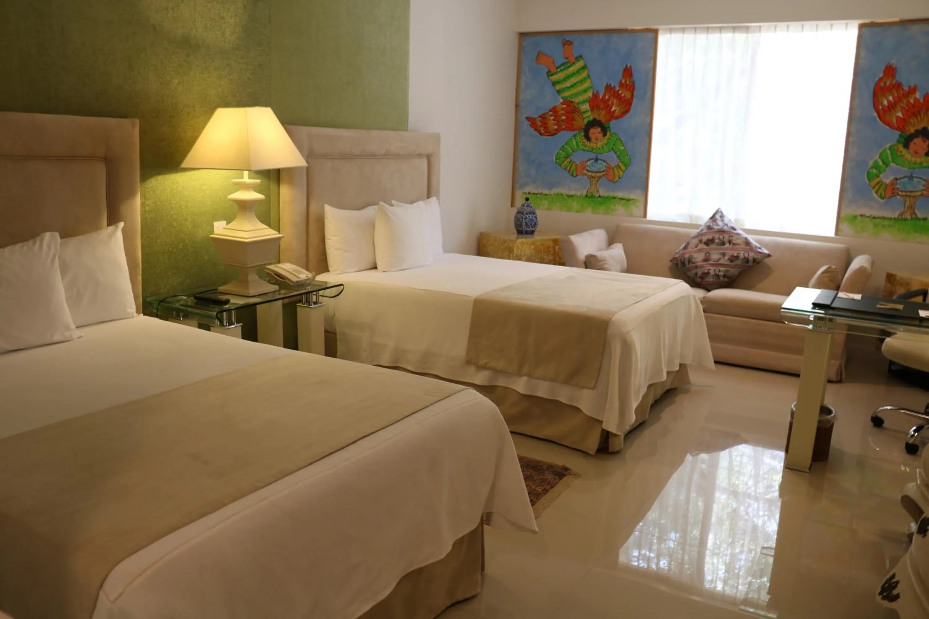 Double Room with Two Double Beds and Roll-In Shower - Mobility and Hearing Access in Hilton MM Grand Hotel Puebla, Tapestry Collection