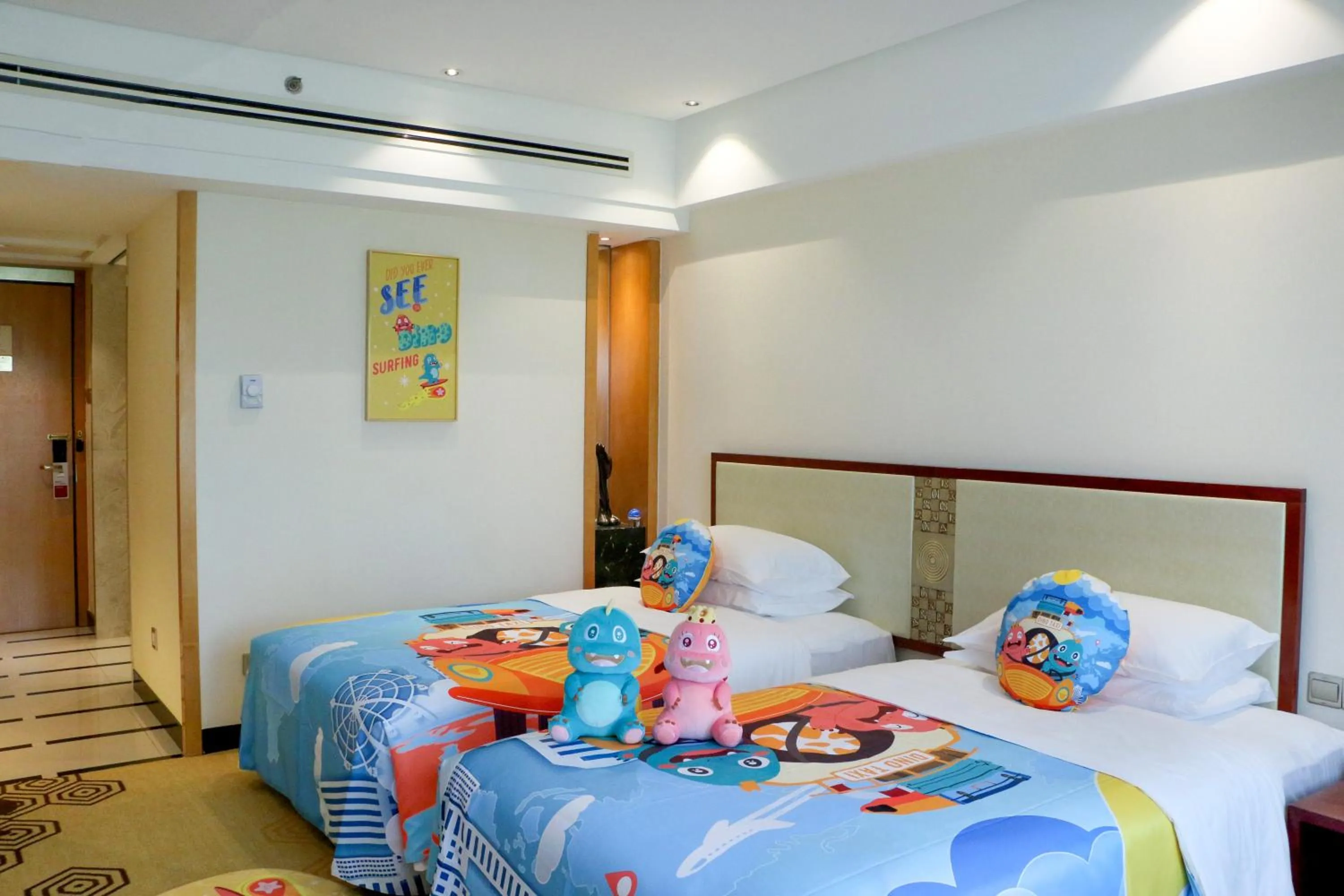 Family Twin Room with Two Twin Beds - Non-Smoking in Ramada Plaza By Wyndham Taian