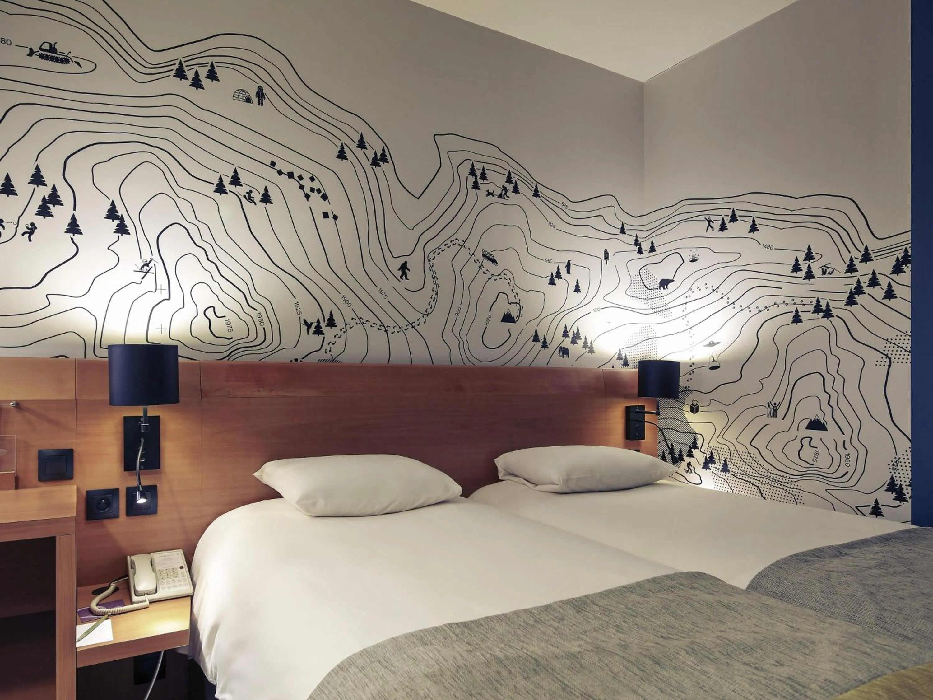 Standard Room with Two Single Beds in Mercure Grenoble Centre Alpotel