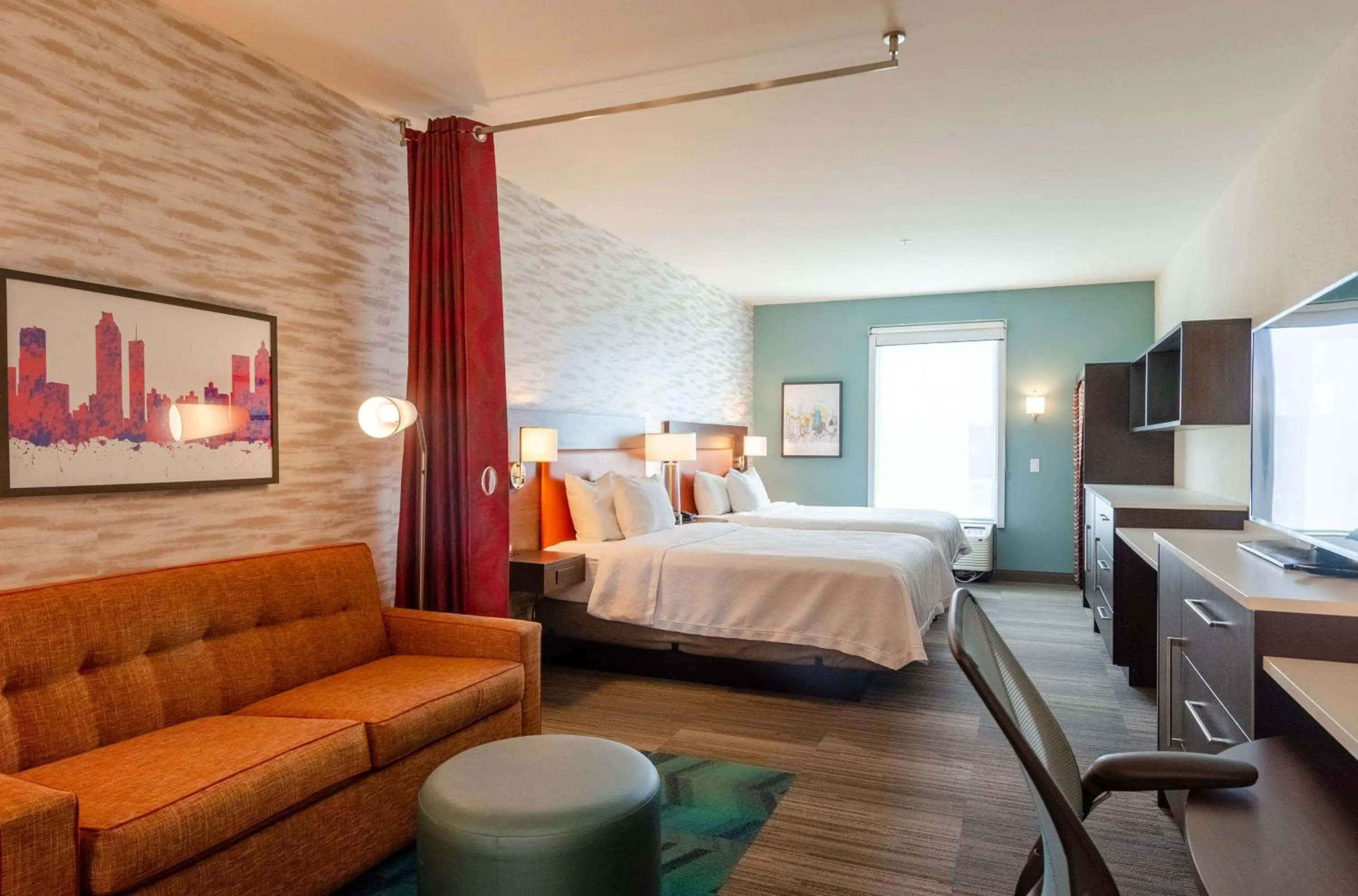 Queen Studio with Two Queen Beds - Non-Smoking in Home2 Suites By Hilton Atlanta Camp Creek Parkway, Ga