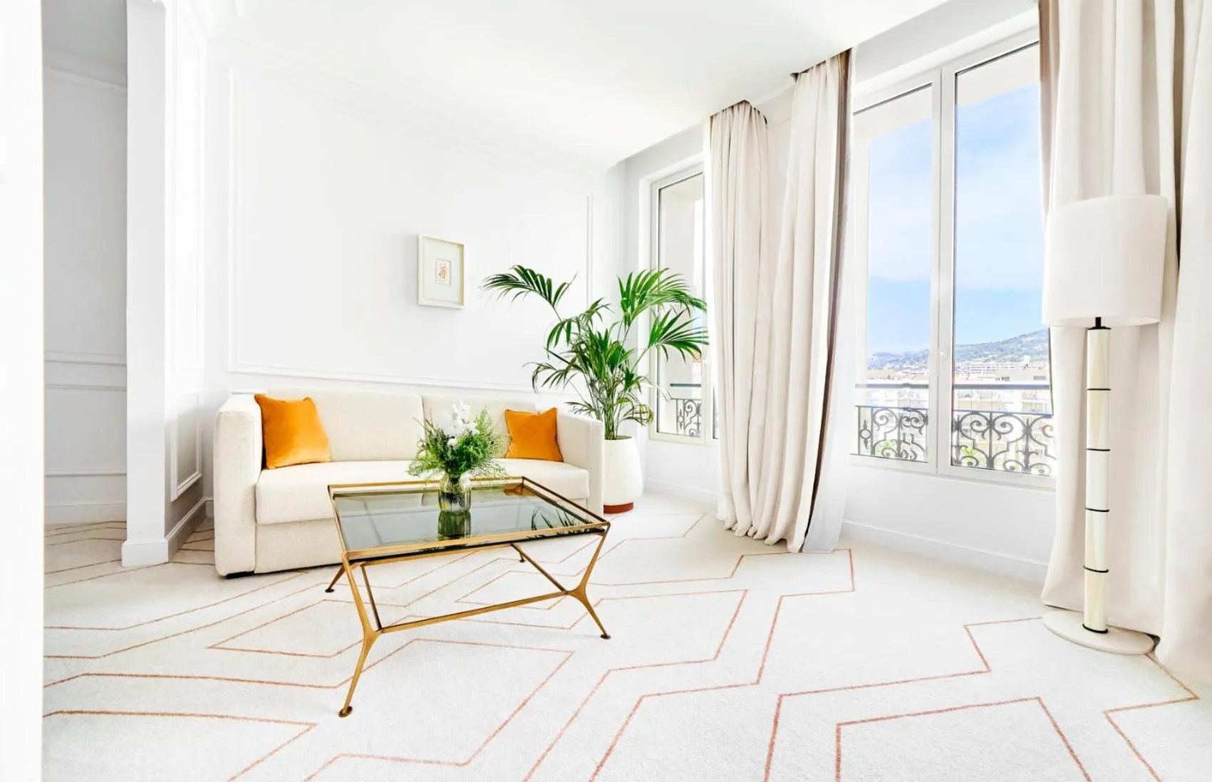 One-Bedroom Suite with Garden View and Sofa Bed in Carlton Cannes, a Regent Hotel