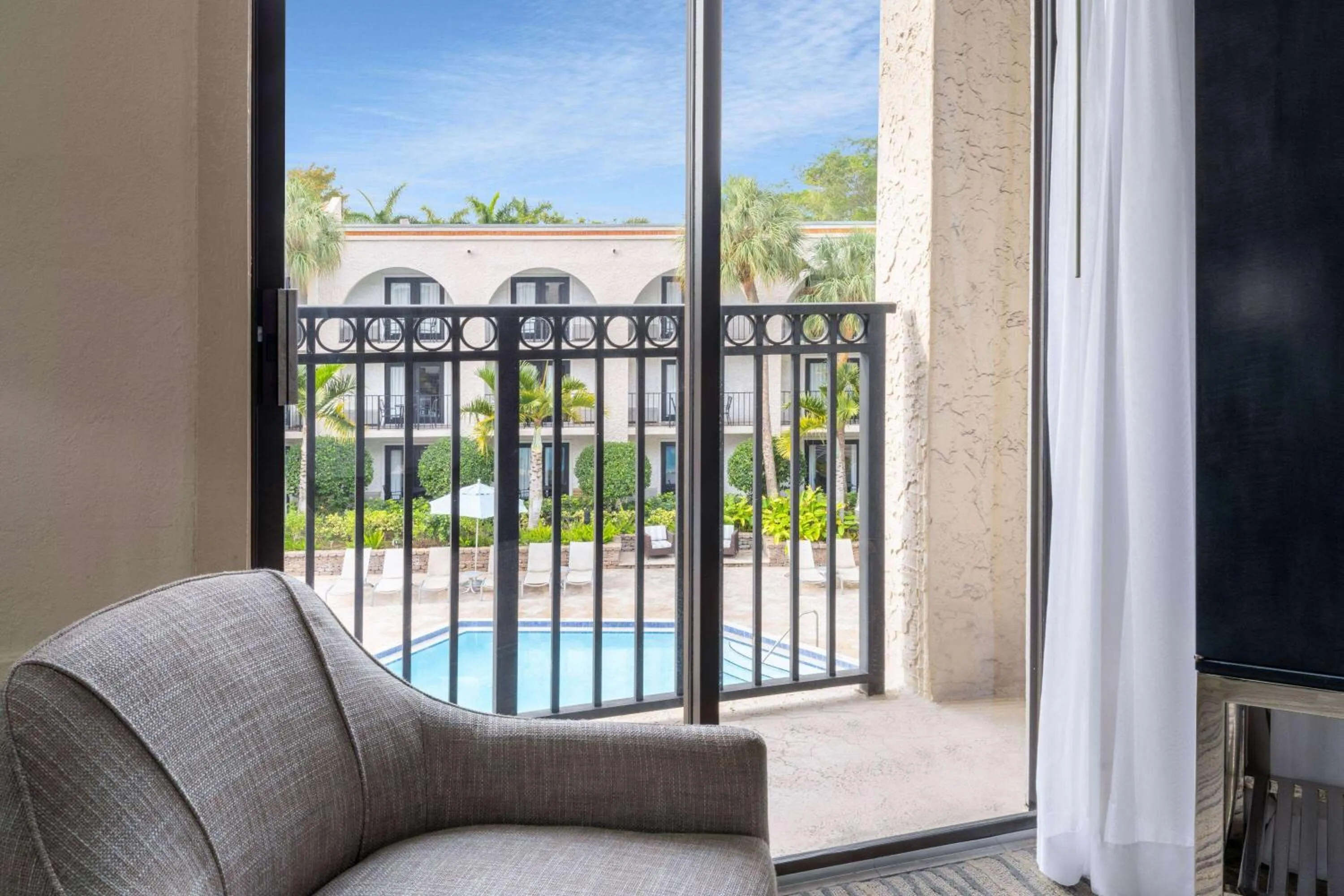 King Room with Pool View - Non-Smoking in Wyndham Boca Raton Hotel