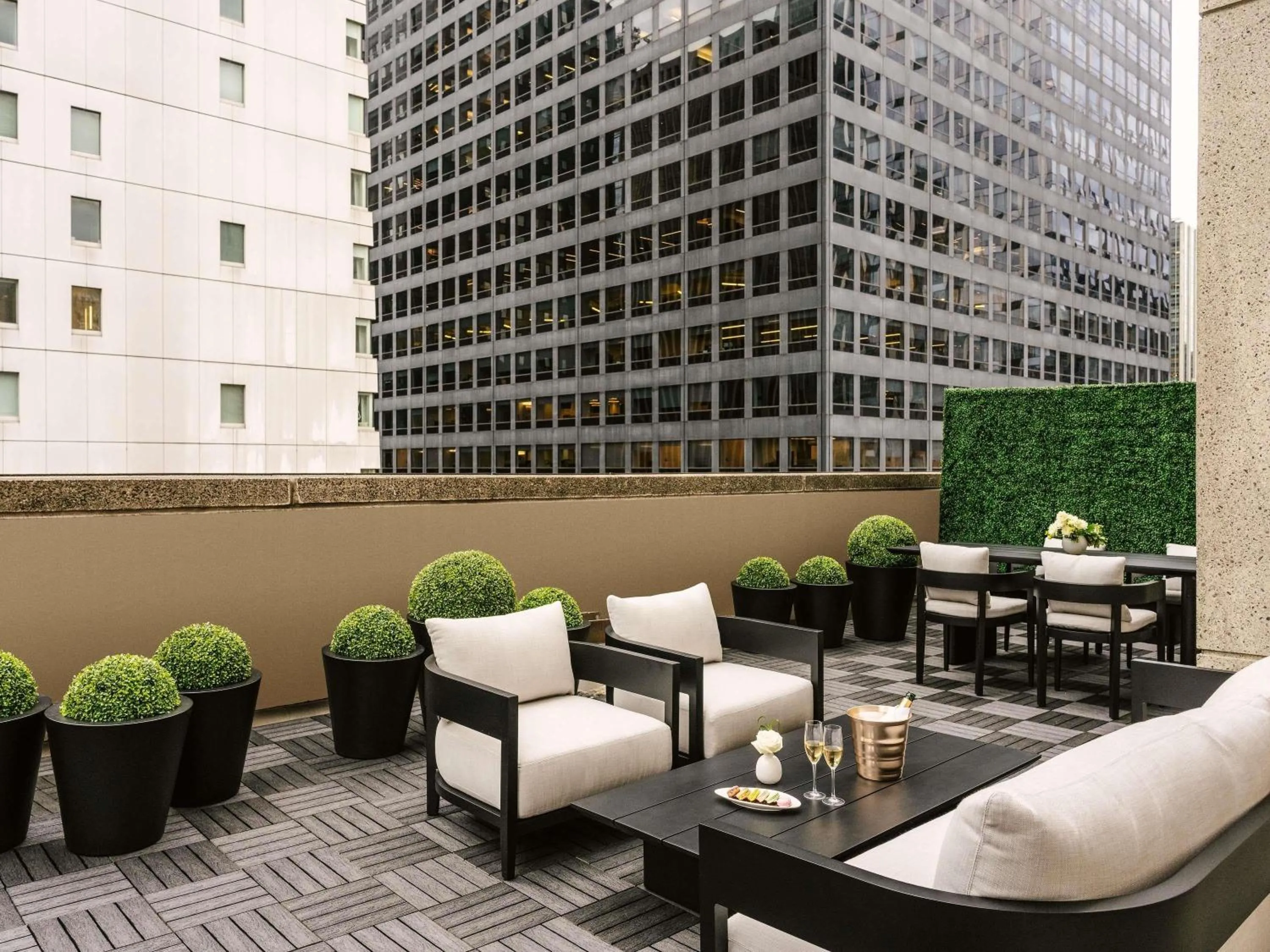 Grand Terrace Chrysler view 1 bedroom king suite in Sofitel New York