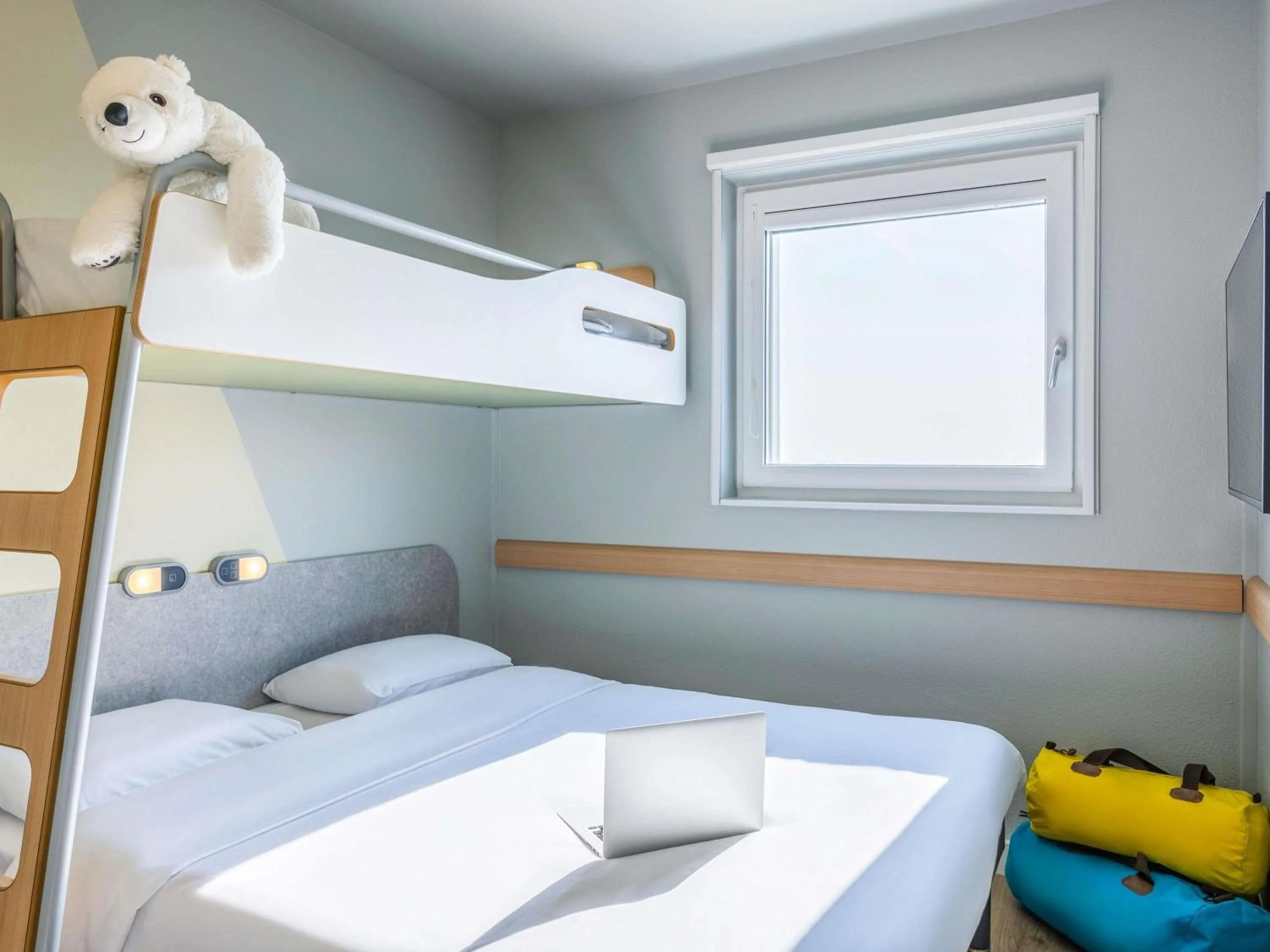Triple Room with One Double and One Bunk Bed in Ibis budget Lausanne-Bussigny