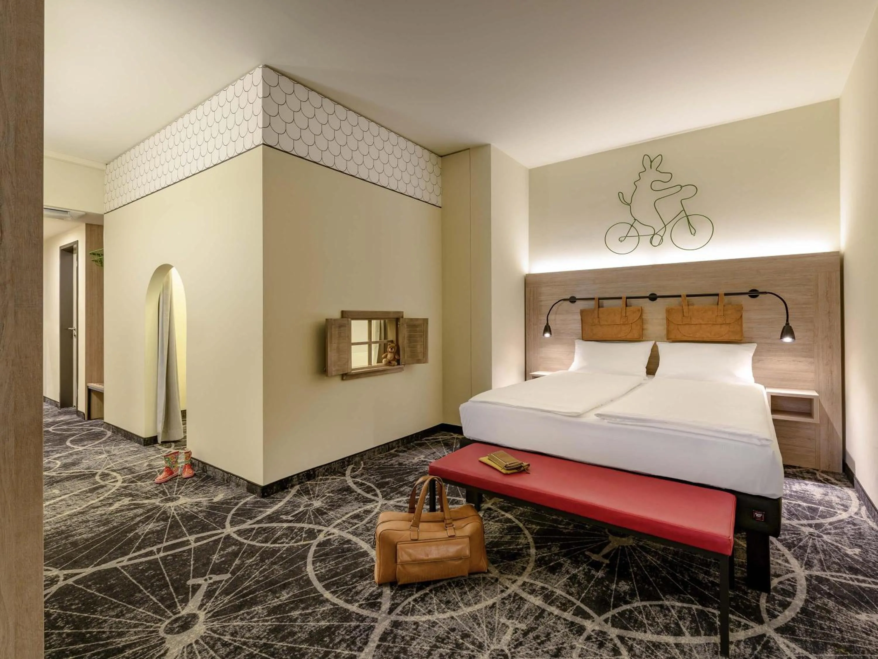 Family Room with Double Bed and Bunk Bed in ibis Styles Magdeburg