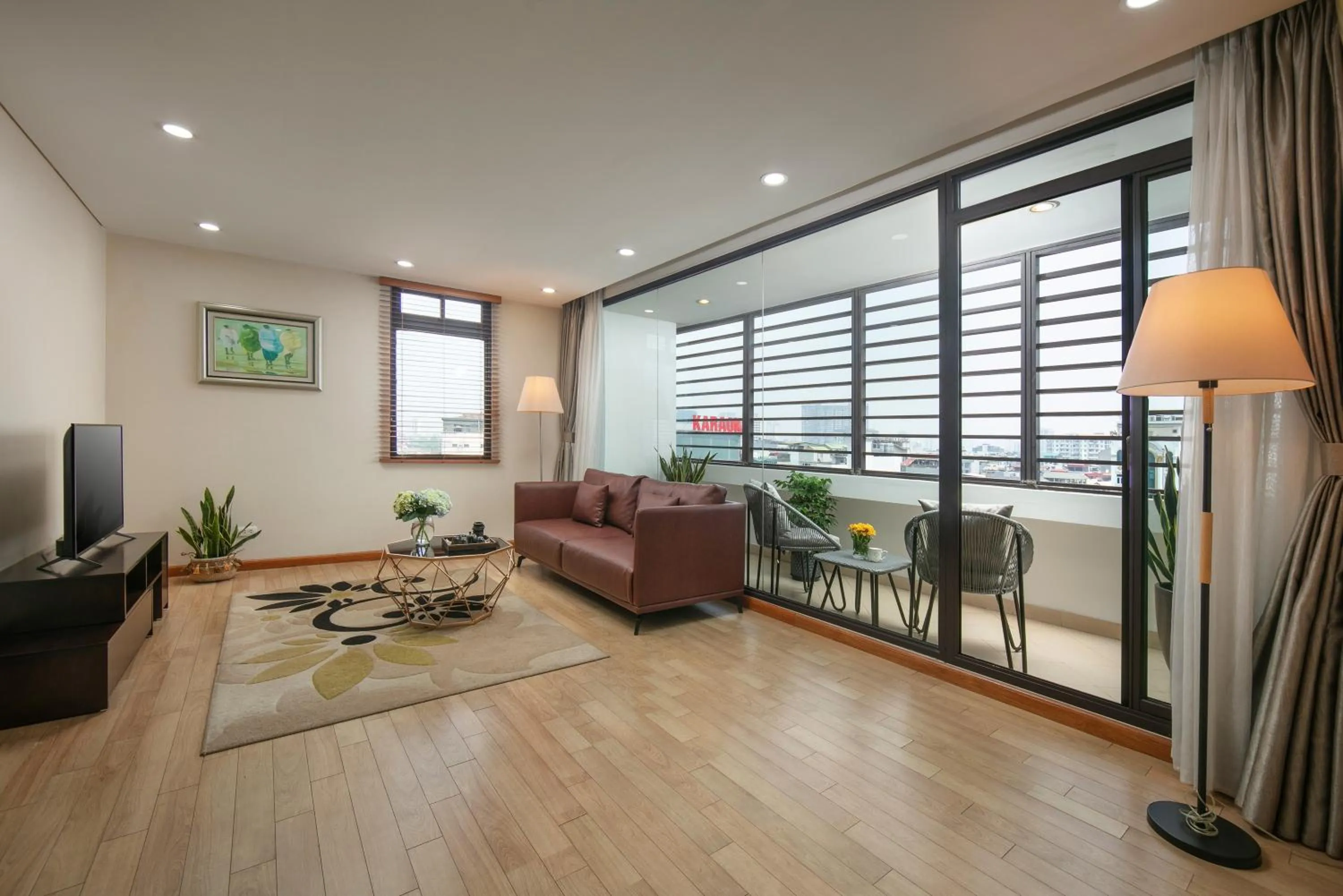 Family Room with Balcony in HB Serviced Apartment - 121B Quan Hoa