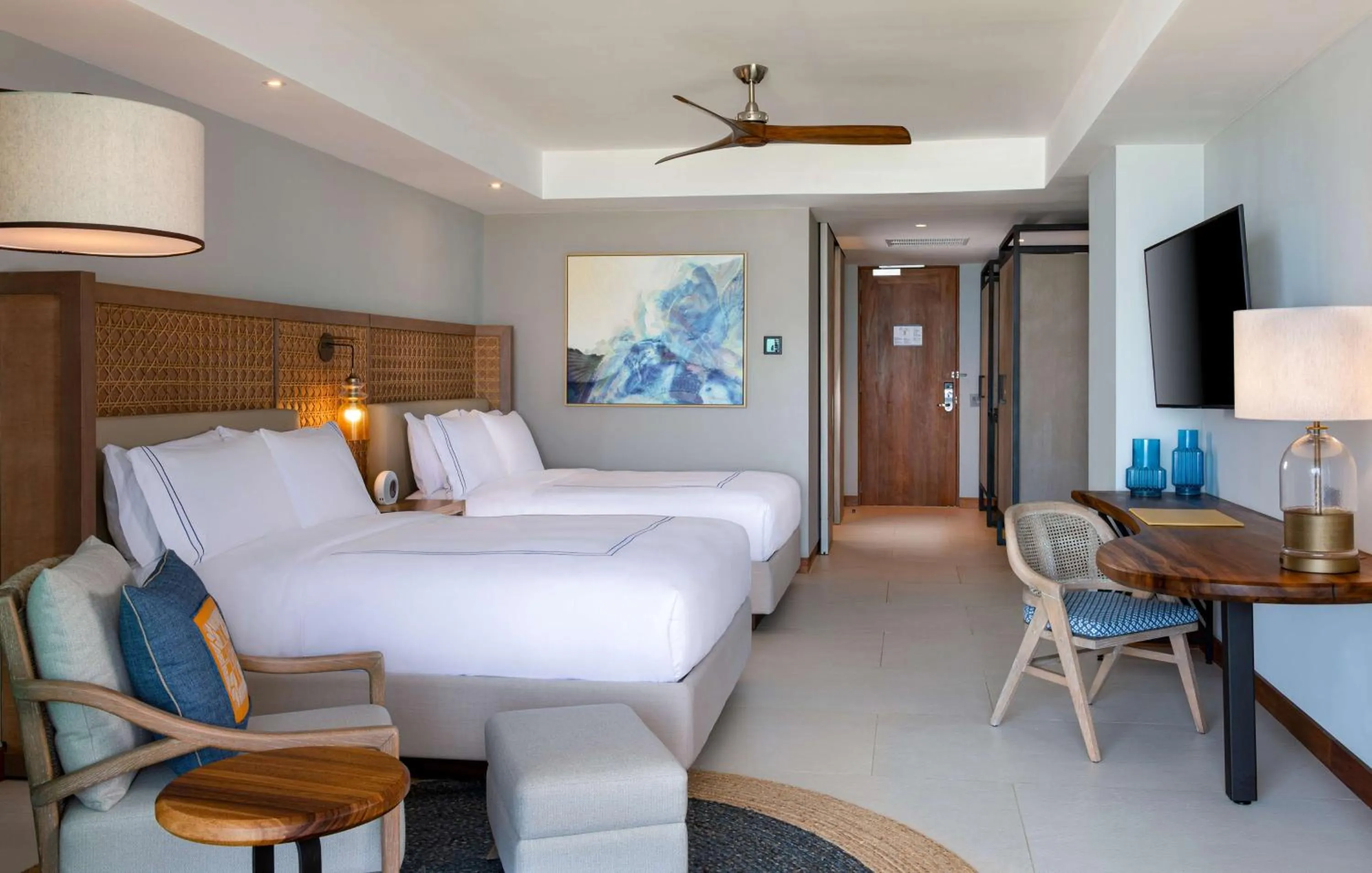 Queen Room with Two Queen Beds and Roll-In Shower - Disability Access in Conrad Punta de Mita