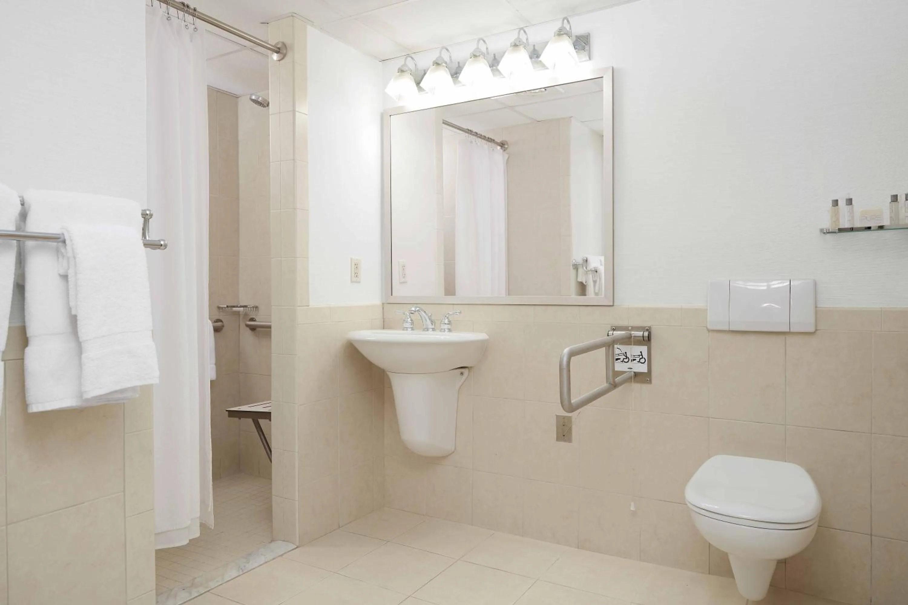 King Room with Roll-In Shower - Disability Access in Ethan Allen Hotel