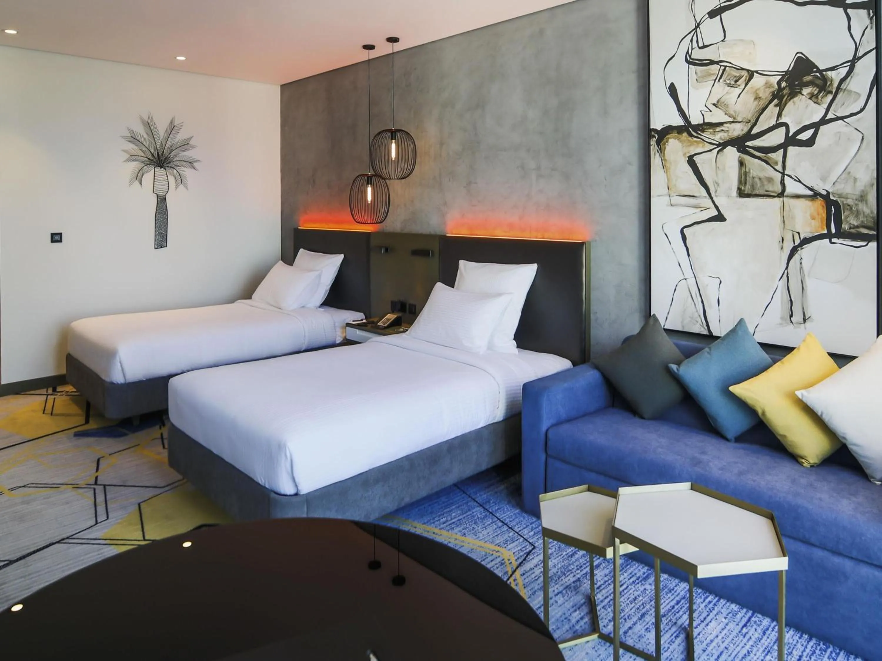 Deluxe Twin Room with Lagoon View in Pullman Sharjah