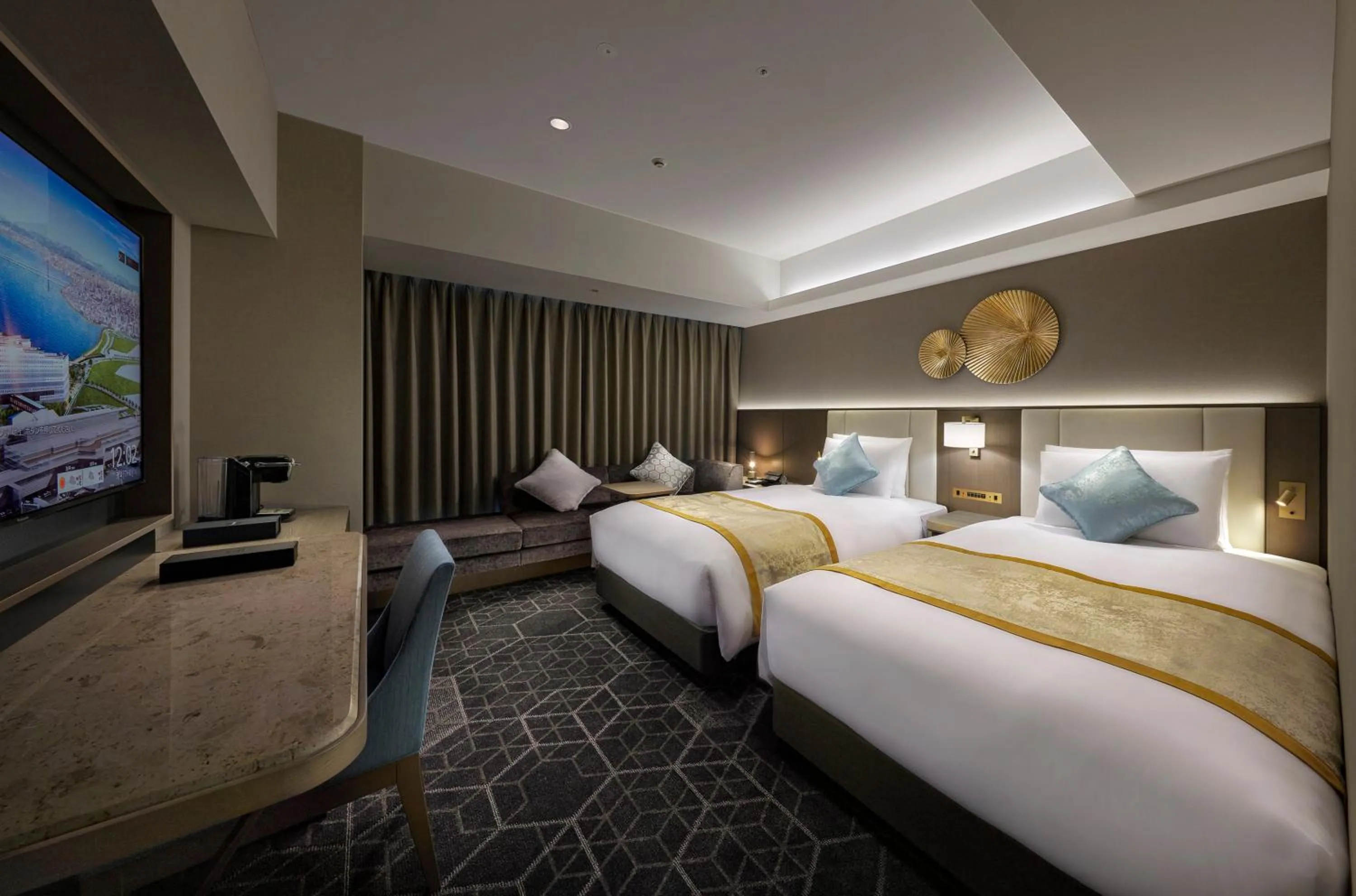 【Premier Floor】Deluxe Twin Room - Non Smoking with Onsen Ticket in Villa Fontaine Grand Haneda Airport - Directly connected to Haneda Airport Terminal 3