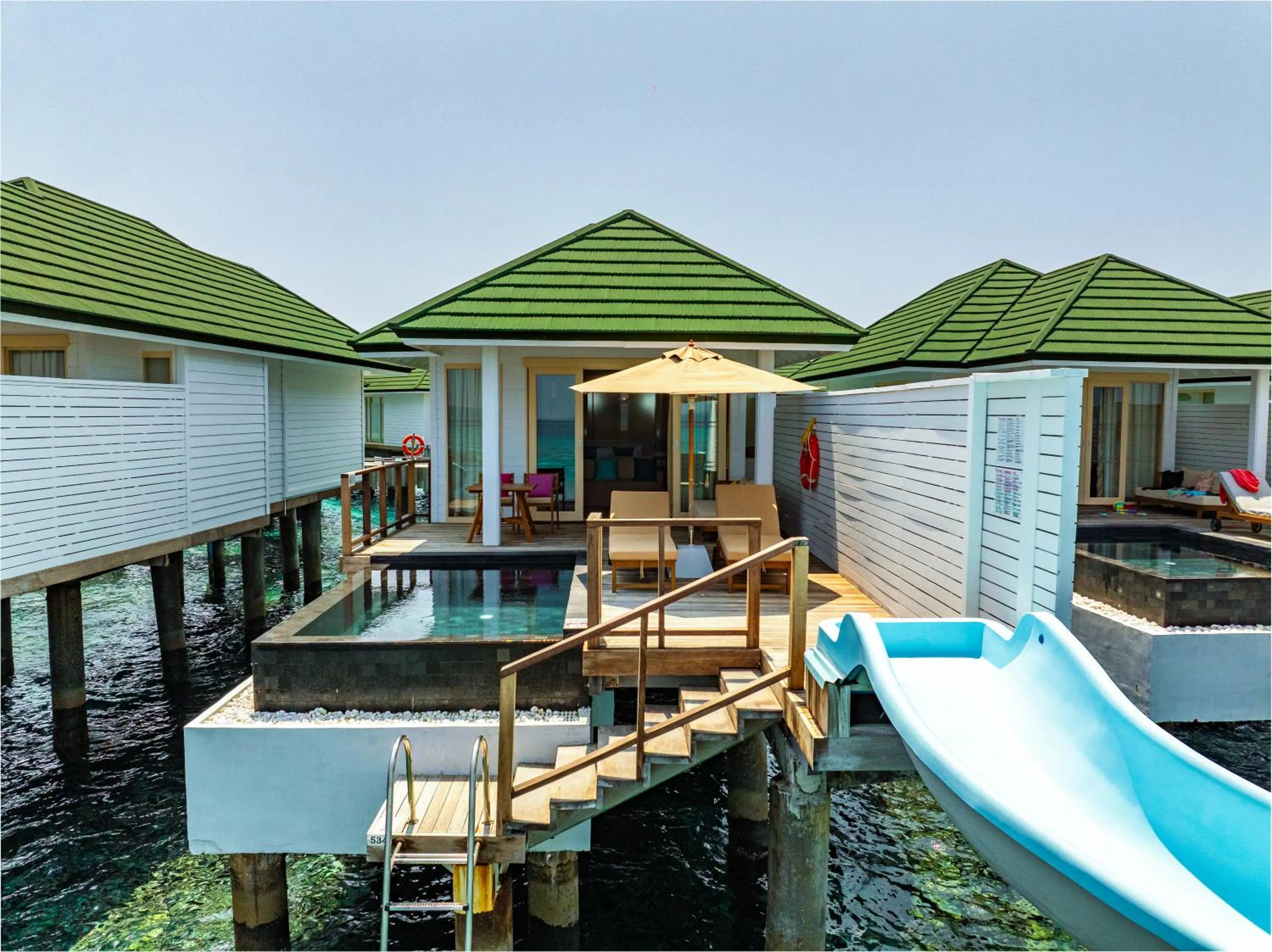 Lagoon Villa Pool + Slide - Free shared seaplane for 2 guests, minimum 7-night stay in Siyam World Maldives - 24-Hour Premium All-inclusive with Free Transfer