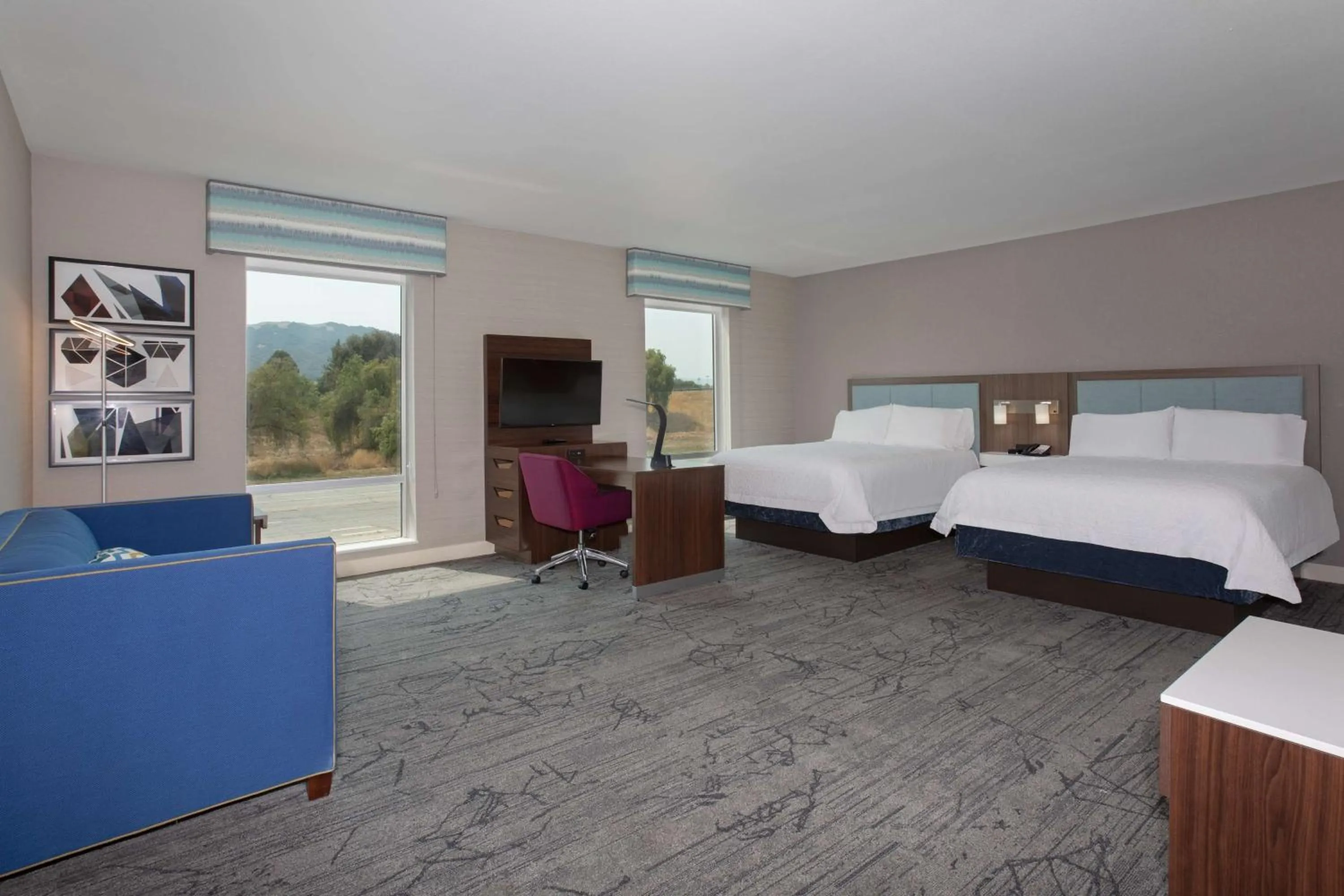 Queen Studio Suite with Two Queen Beds - Non-Smoking in Hampton Inn & Suites Gilroy, Ca