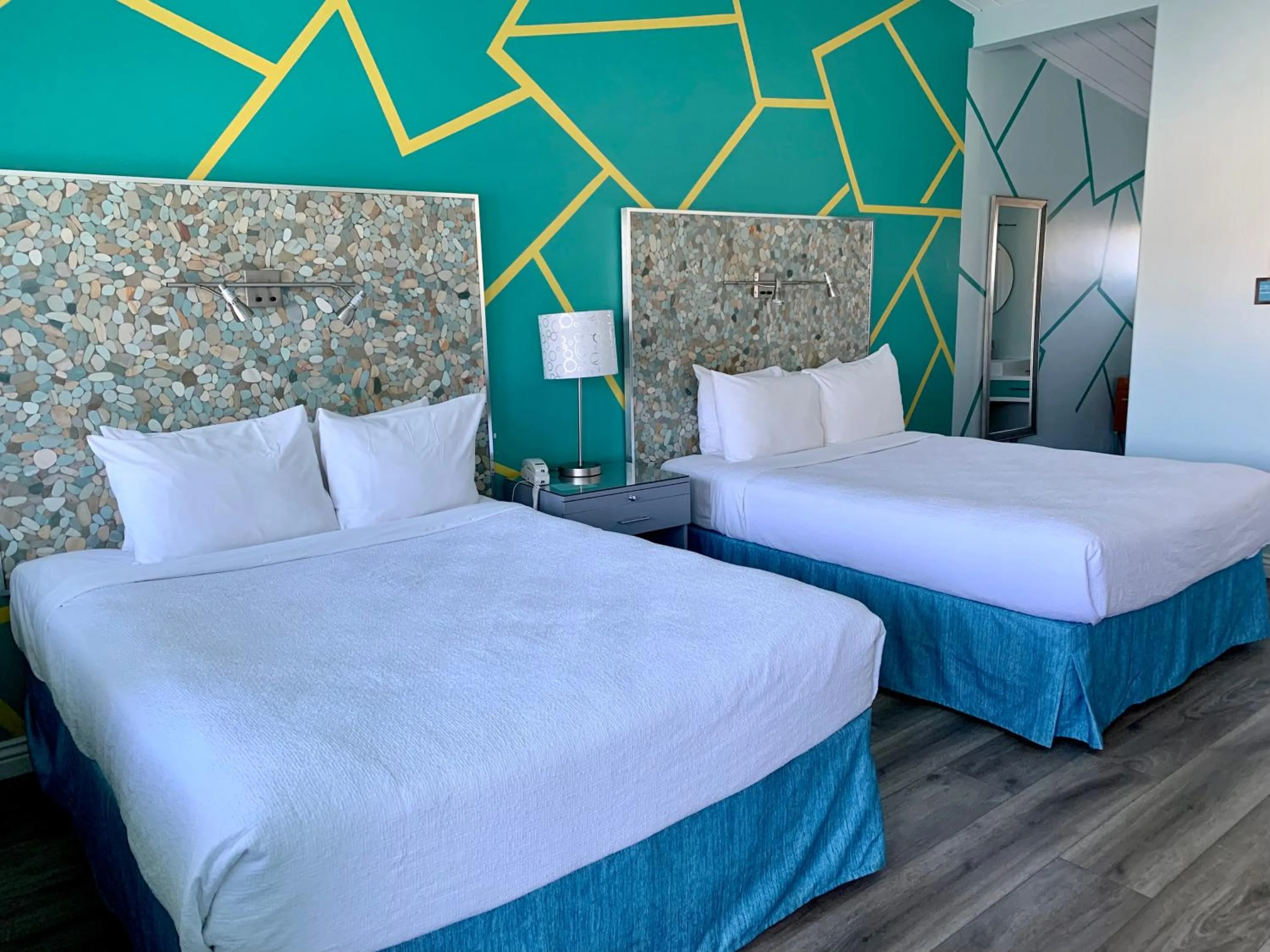 Superior Two Queen Beds with Fireplace in Inn at East Beach