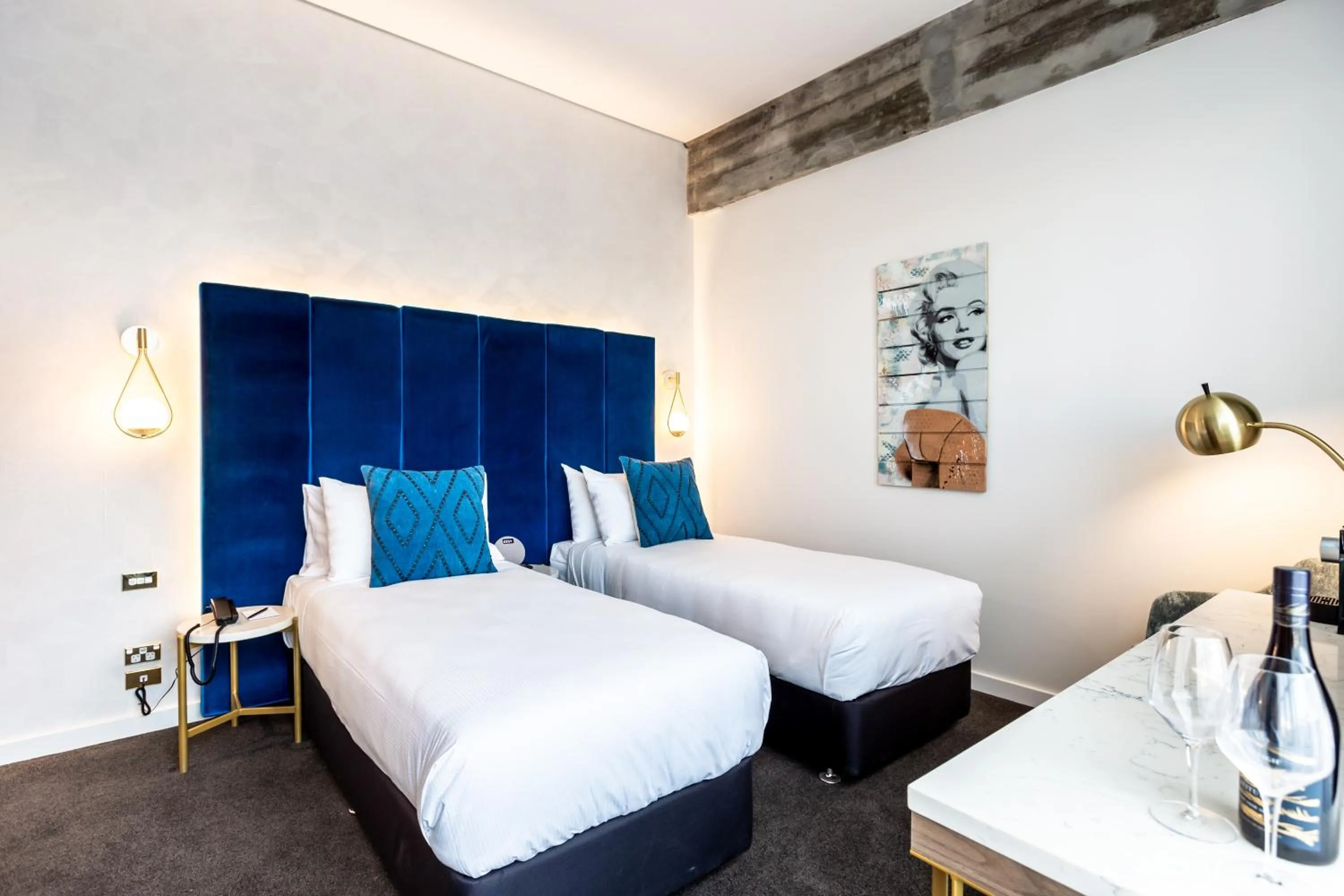 Twin Room in The Muse Christchurch Art Hotel