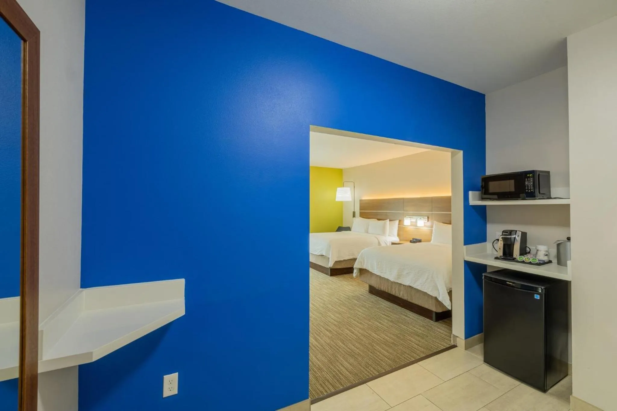 Standard Queen Room with Two Queen Beds and Mobility Accessible Roll-In Shower in Holiday Inn Express & Suites Lindale - Tyler by IHG