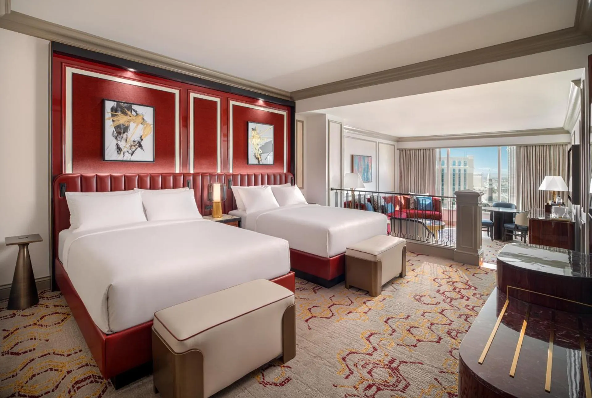 Newly Remodeled Luxury Two Queen Suite with Prestige Club Lounge Access in The Venetian® Resort Las Vegas