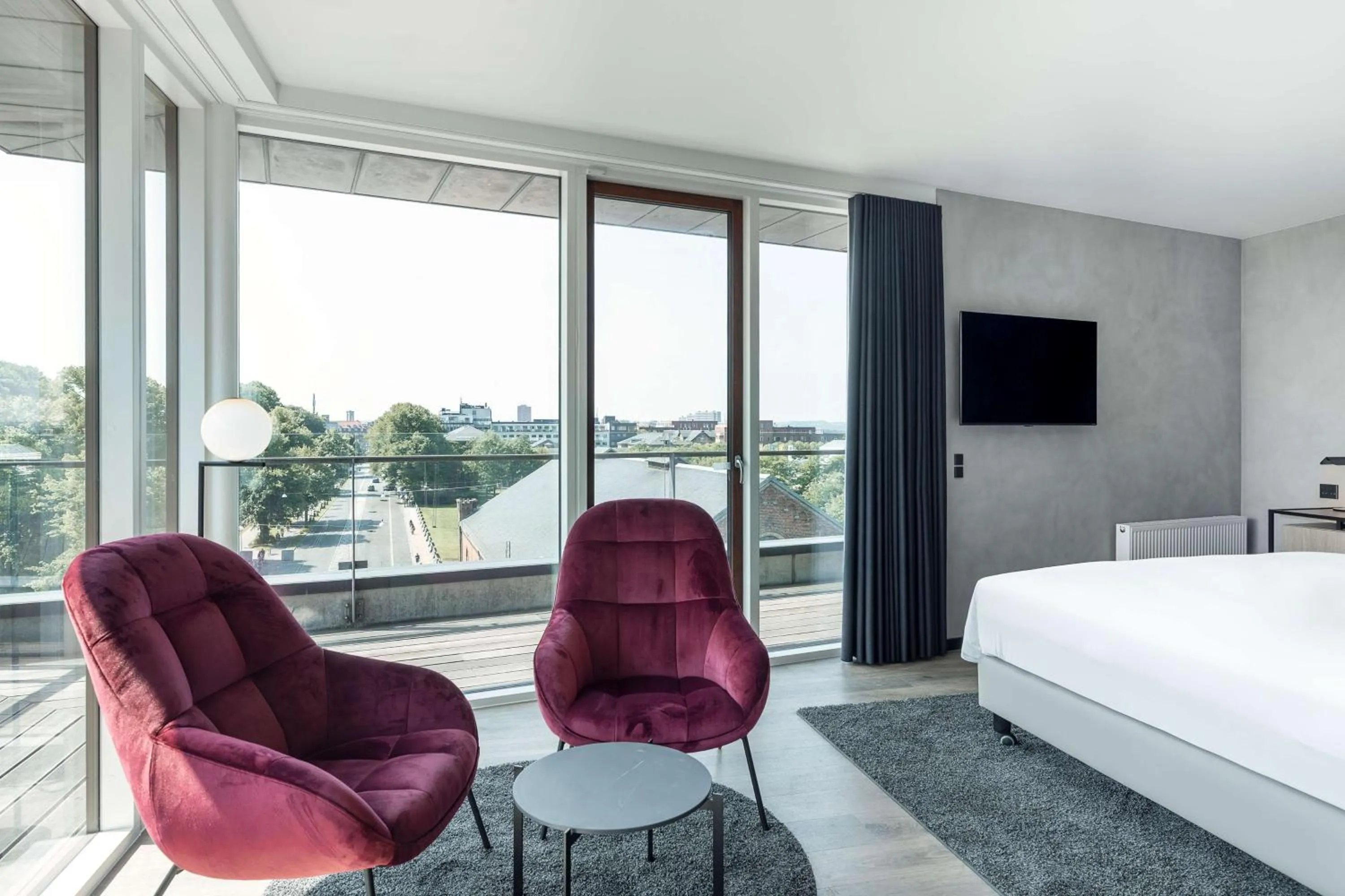 Superior Room with City View and Balcony in Radisson RED Aarhus