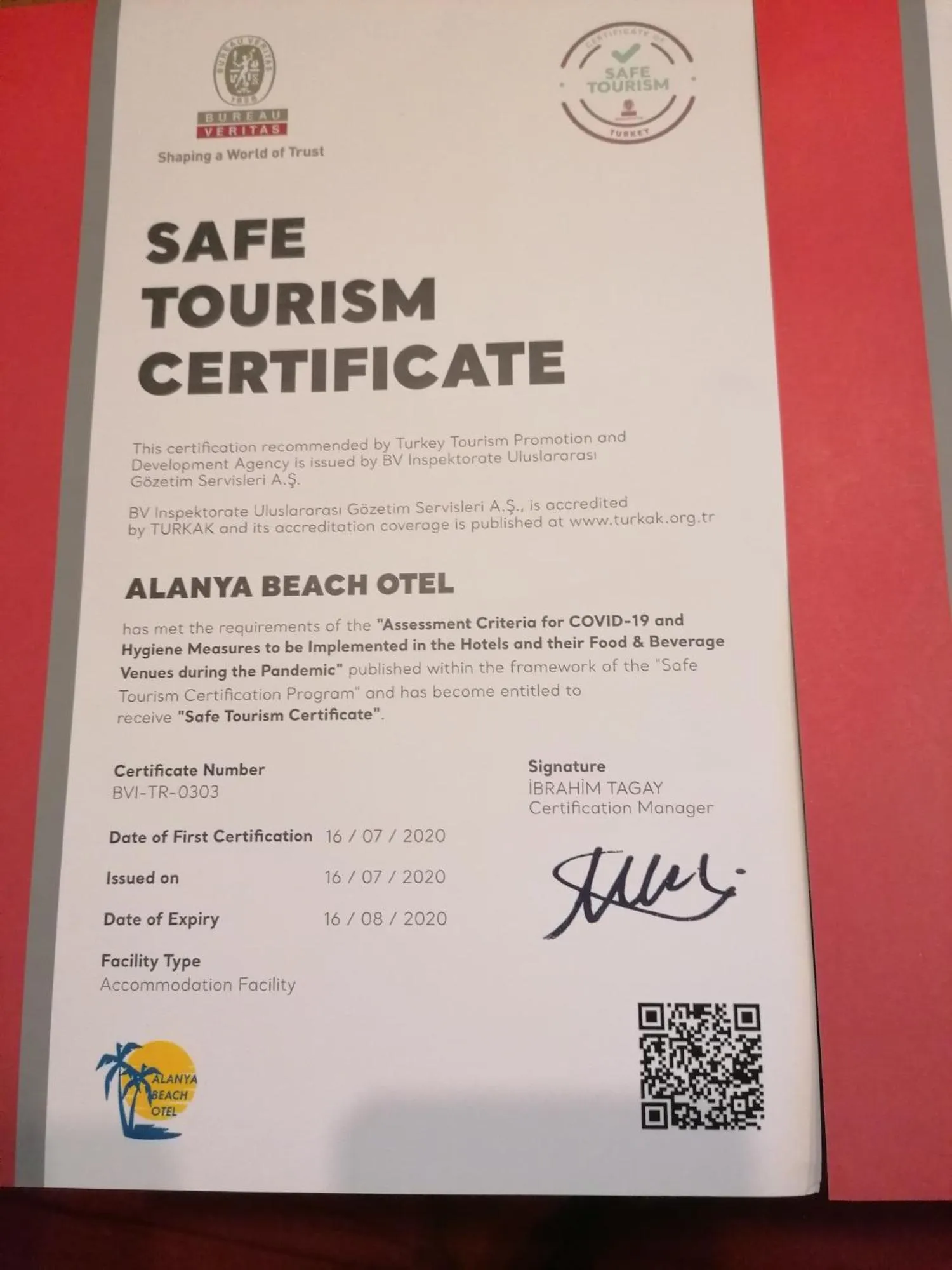 Standard Triple Room in Alanya Beach Hotel