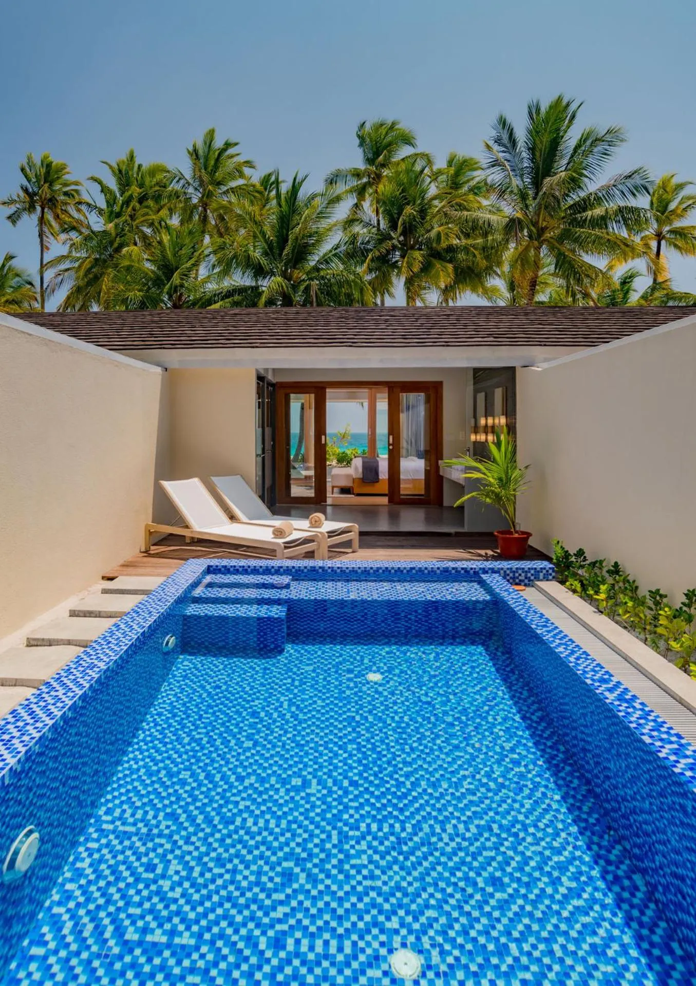 Beach Pool Villa  - single occupancy in Fiyavalhu Resort Maldives