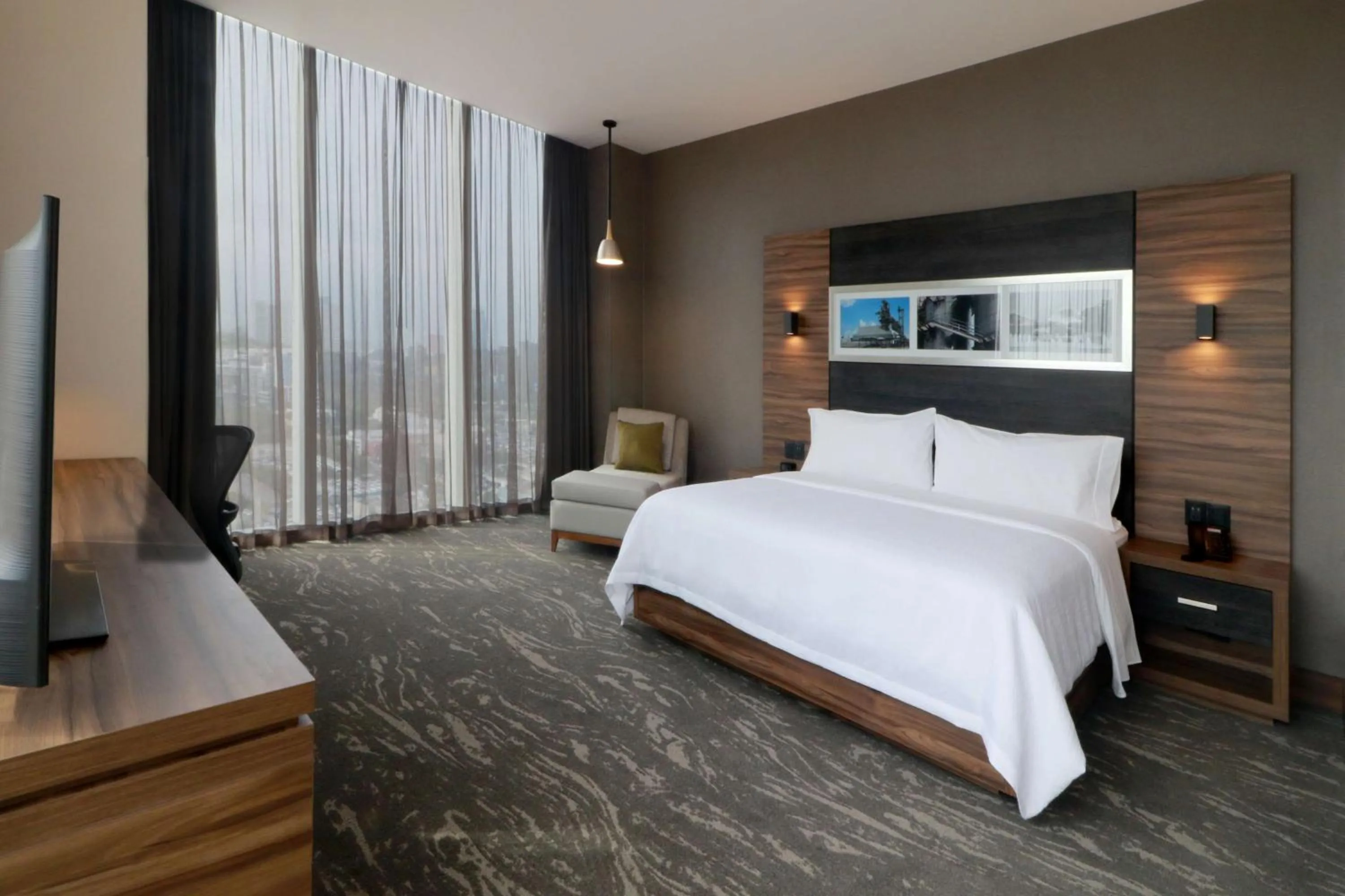 Deluxe Queen Room with City and Mountain View in Hilton Garden Inn Monterrey Obispado