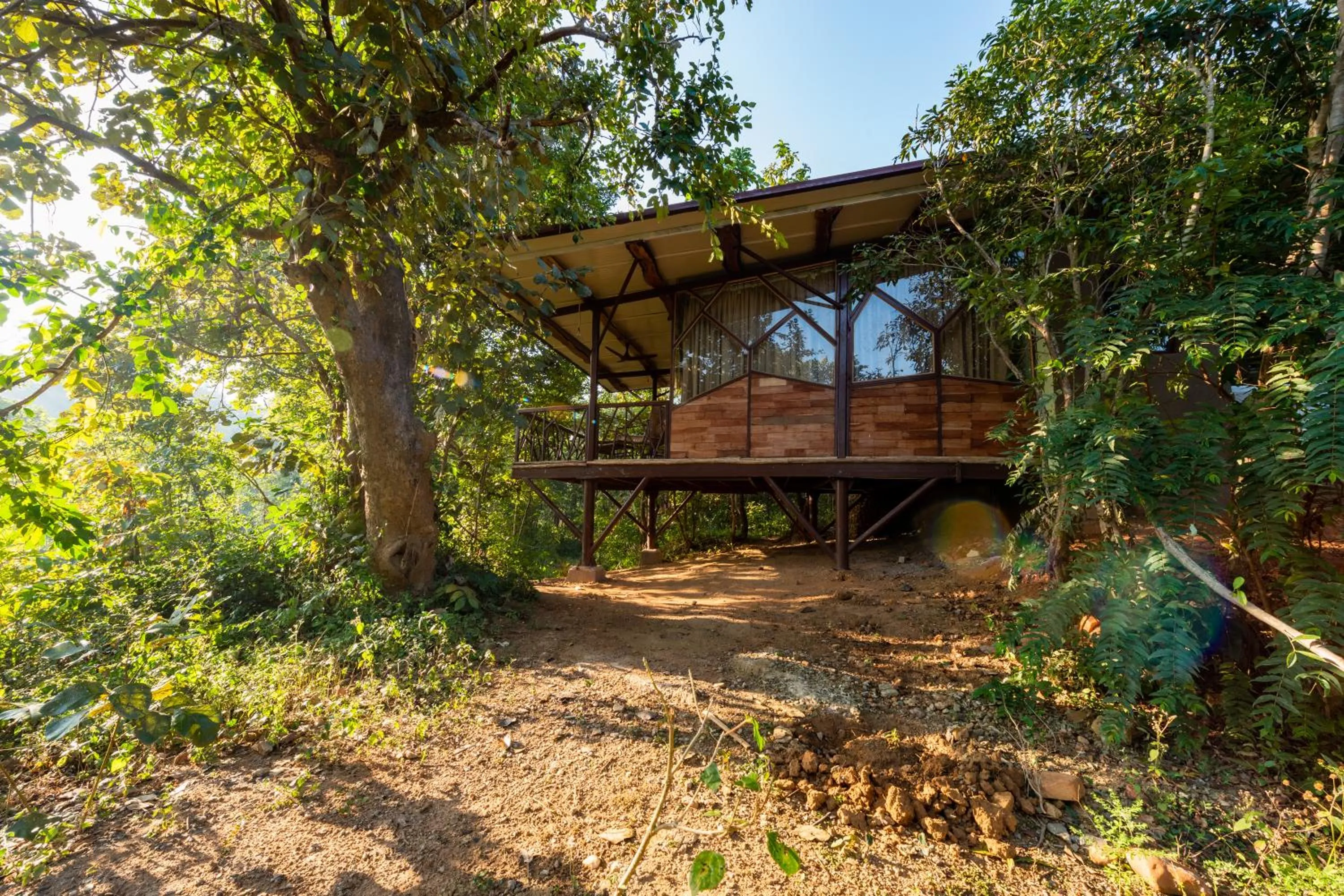 Deluxe Double or Twin Room with Balcony in Kanha Jungle Camp