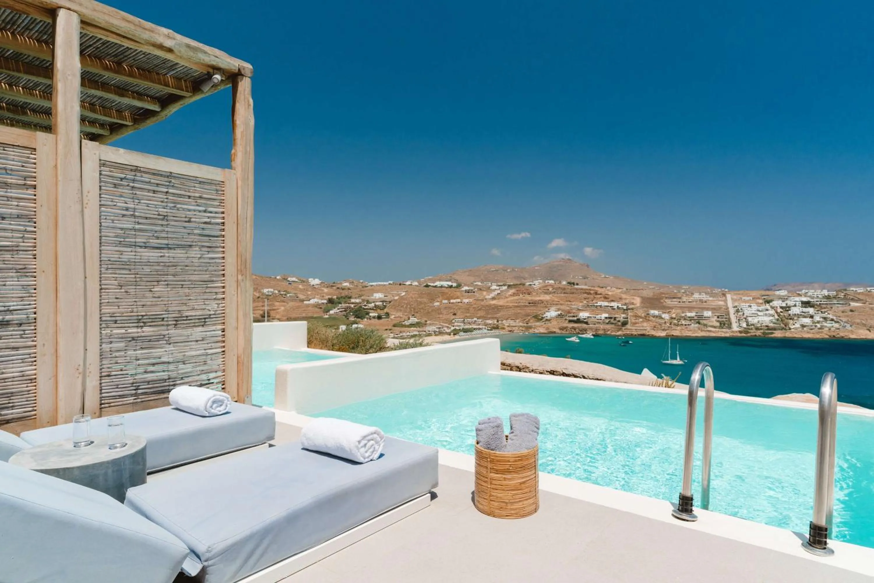 Junior Suite with Private Pool – Sea View in Radisson Blu Euphoria Resort, Mykonos