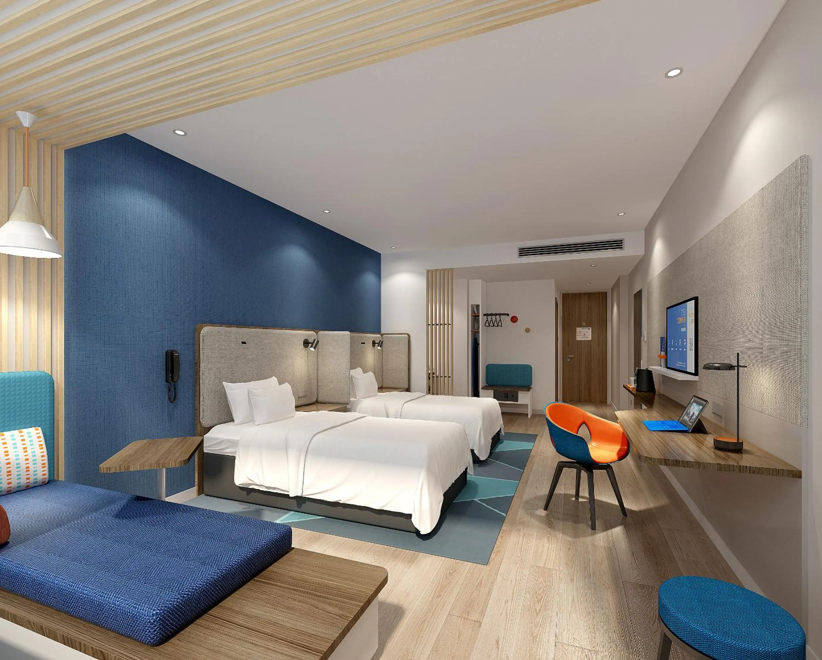 Standard Twin Room with Garden View in Holiday Inn Express Pinghu by IHG