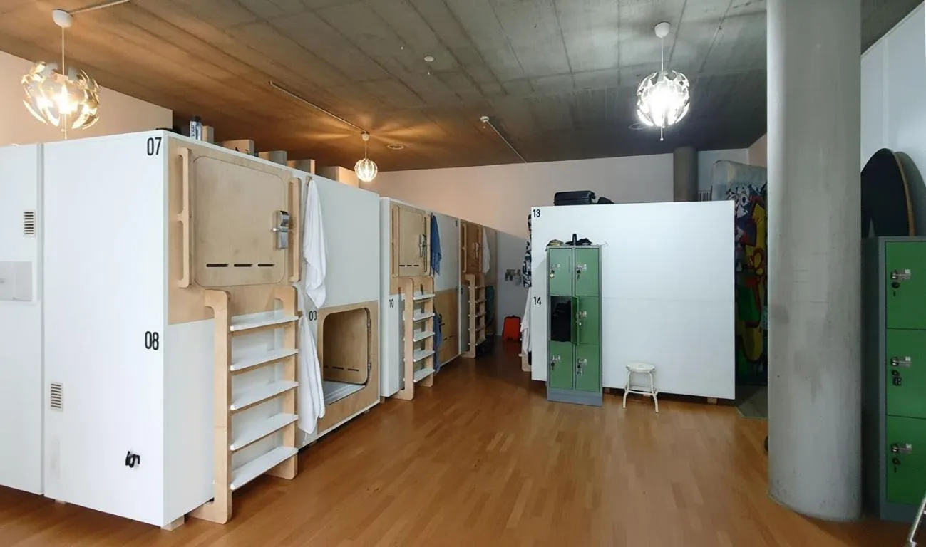 Single Capsule with Shared Bathroom in Heart of Gold Hostel Berlin
