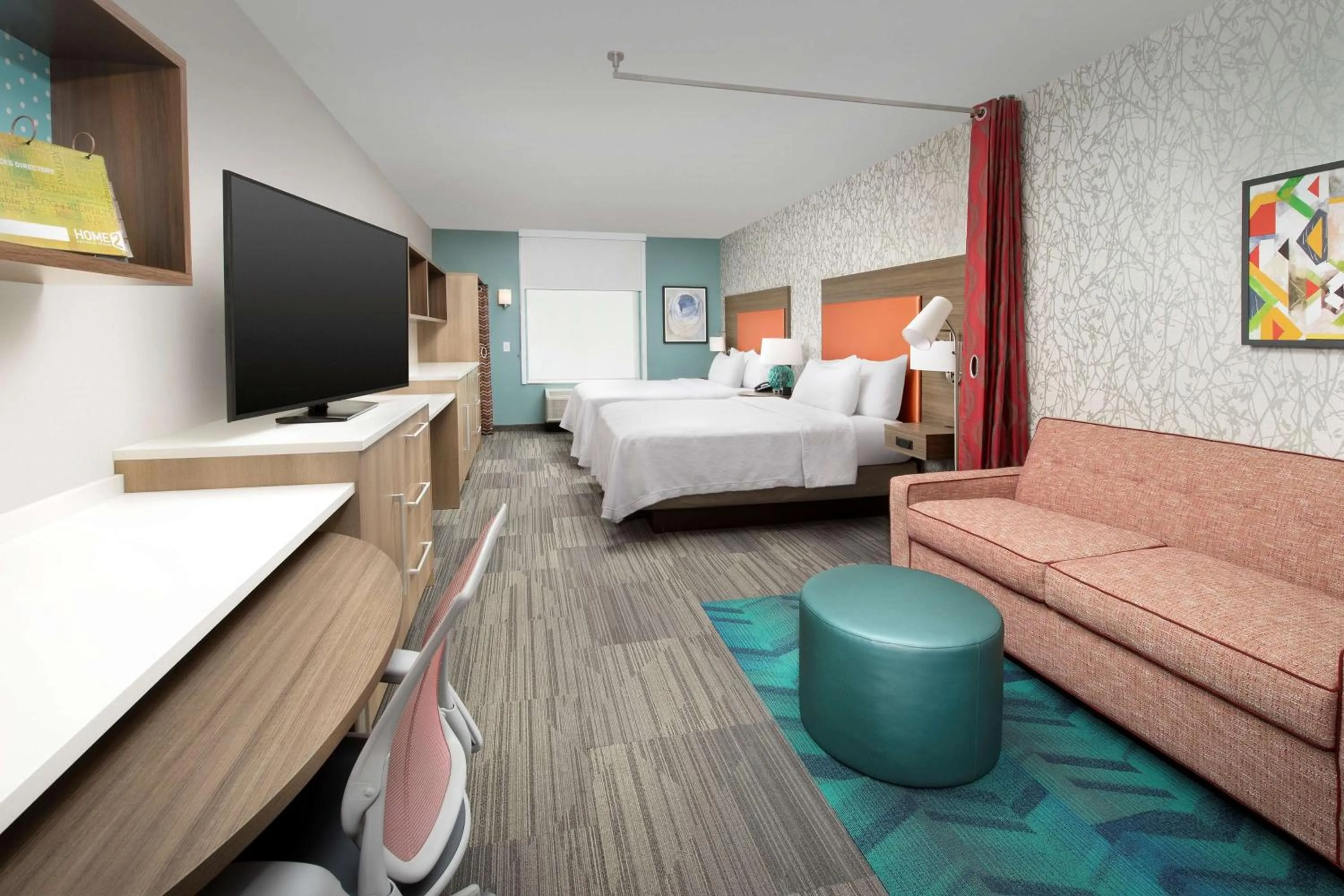 Studio Suite with Two Queen Beds - Hearing Access/Non-Smoking in Home2 Suites By Hilton Owings Mills, Md