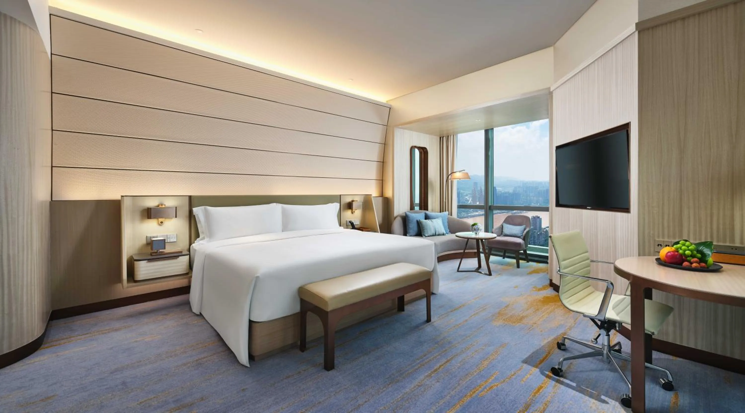 Premium King Room with River View and Club Lounge Access in InterContinental Chongqing Raffles City by IHG