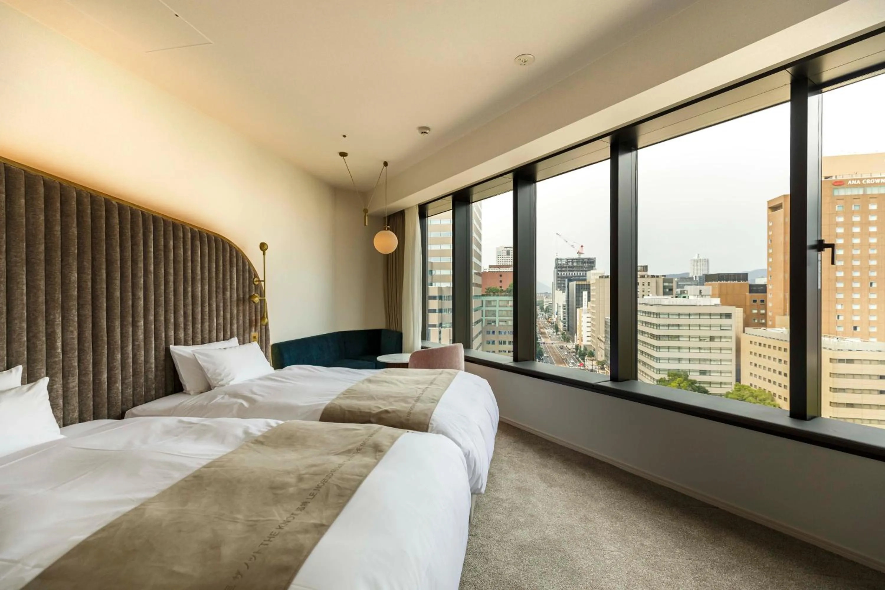 Deluxe Twin Room with Panoramic City View in The Knot Hiroshima