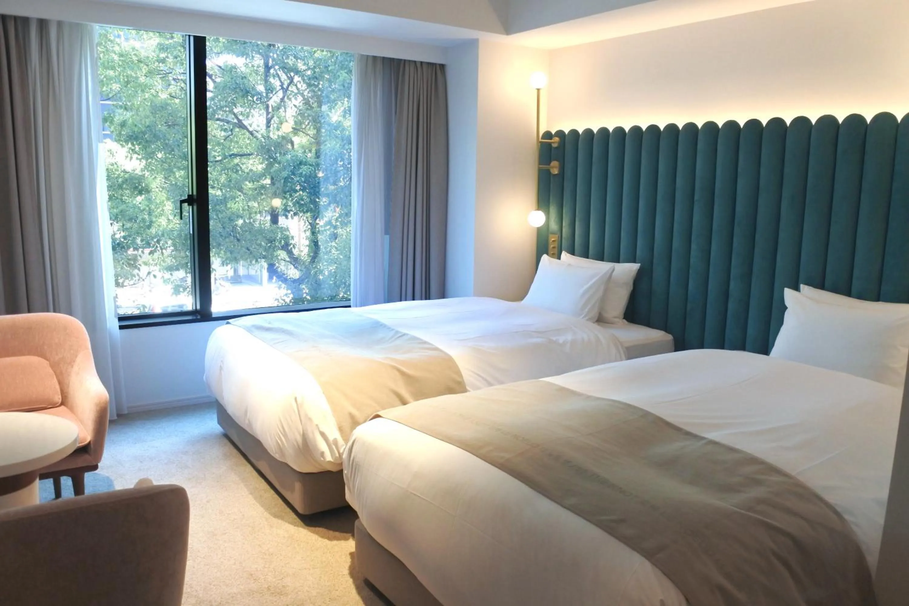 Superior Twin Room with Tram & City View in The Knot Hiroshima