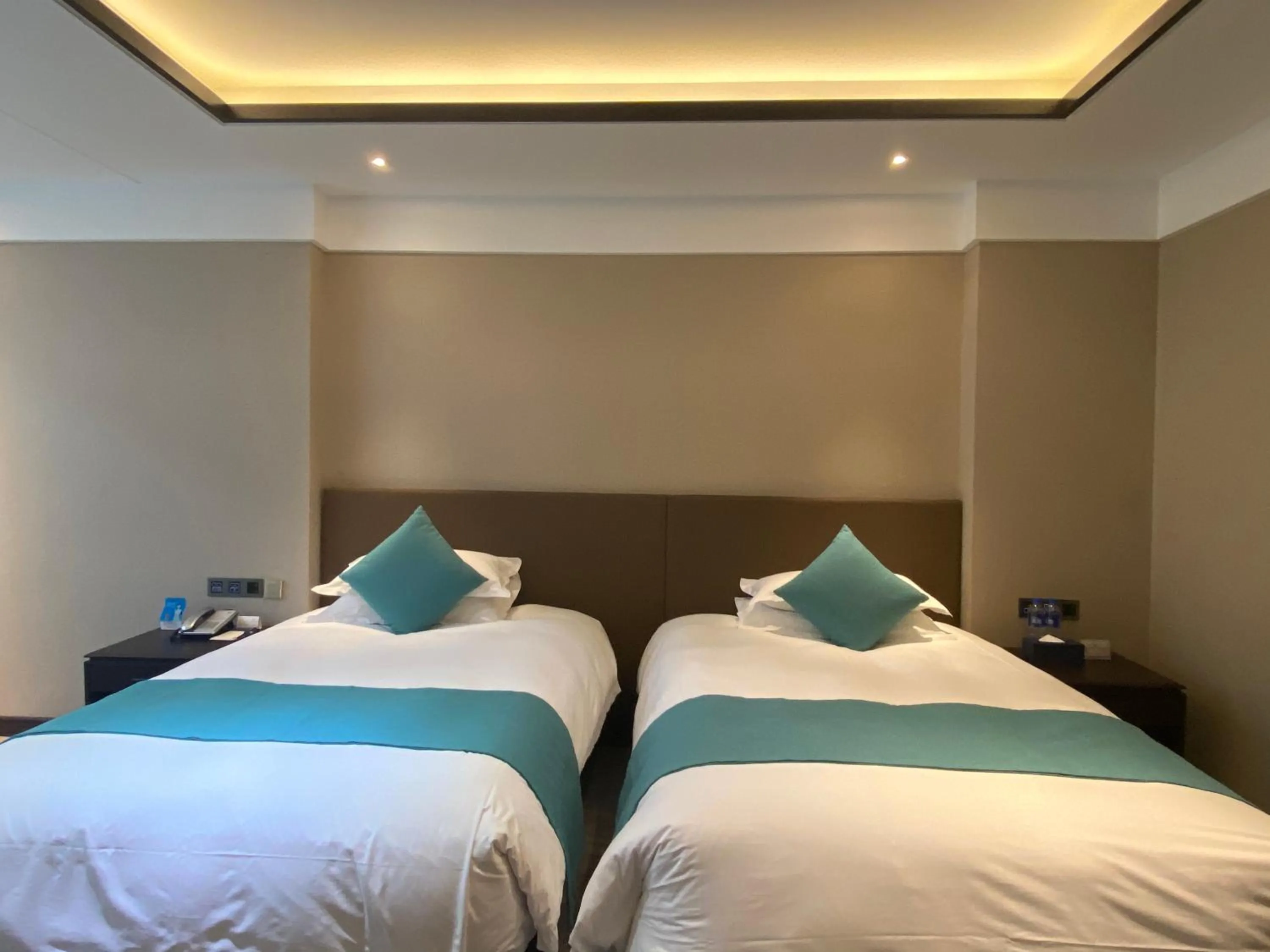 Twin Room with Shower in SSAW Boutique Hotel Lishui Jiarui