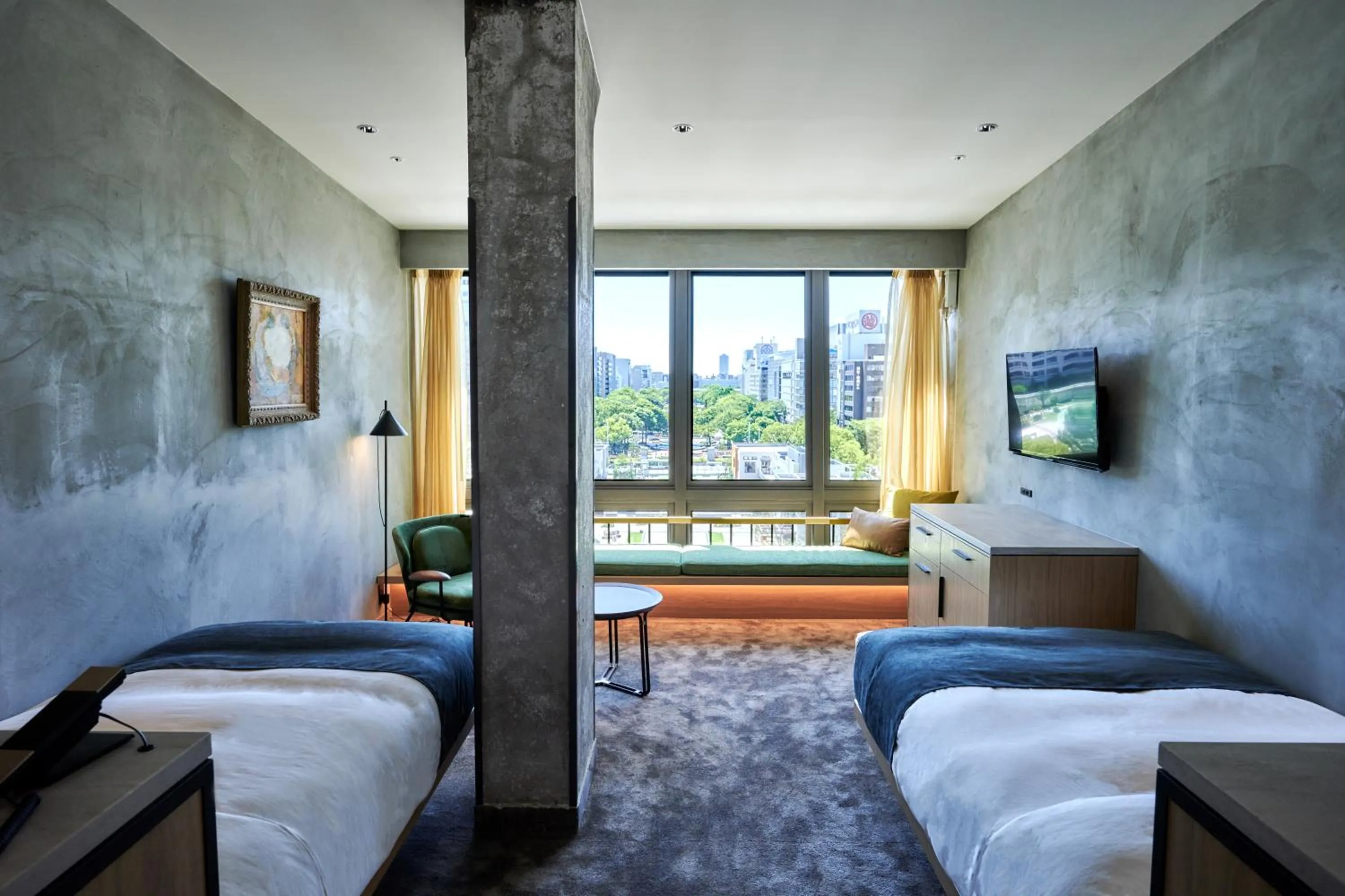 Twin Room with Park View with Bathtub in The Tower Hotel Nagoya