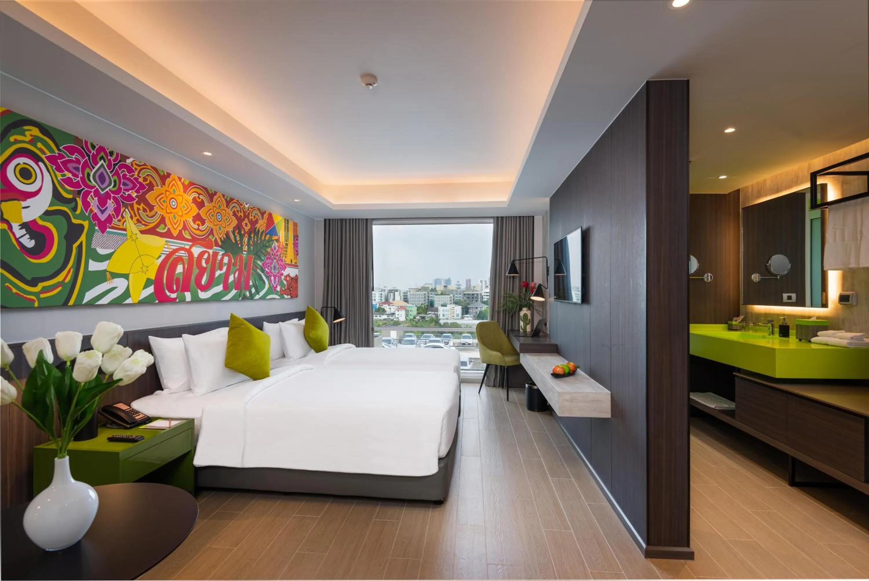 Deluxe City View Twin Room in Maitria Hotel Rama 9 Bangkok - A Chatrium Collection