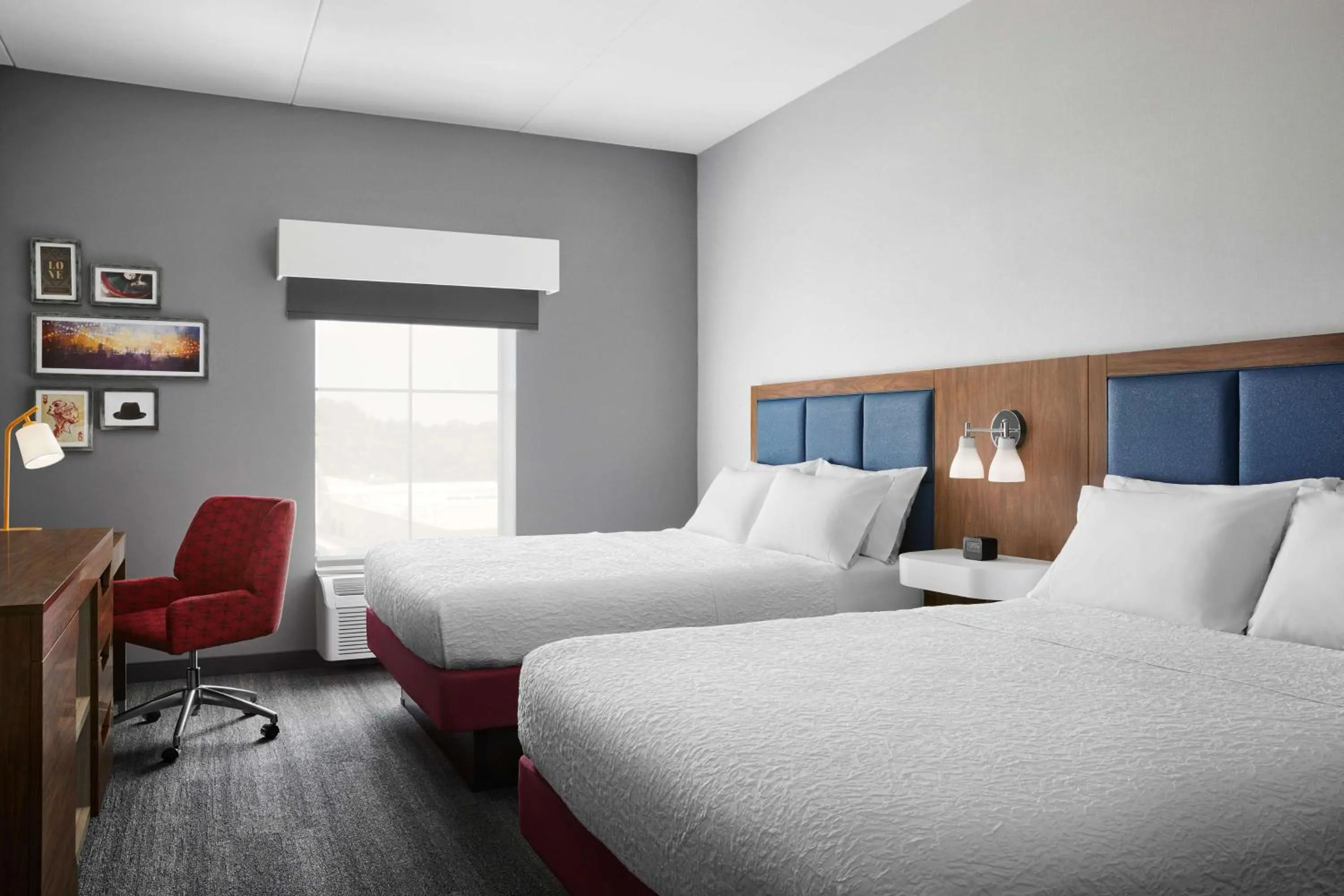 Queen Room with Two Queen Beds - Hearing Access/Non-Smoking in Hampton Inn & Suites Charlotte Steele Creek Road, NC