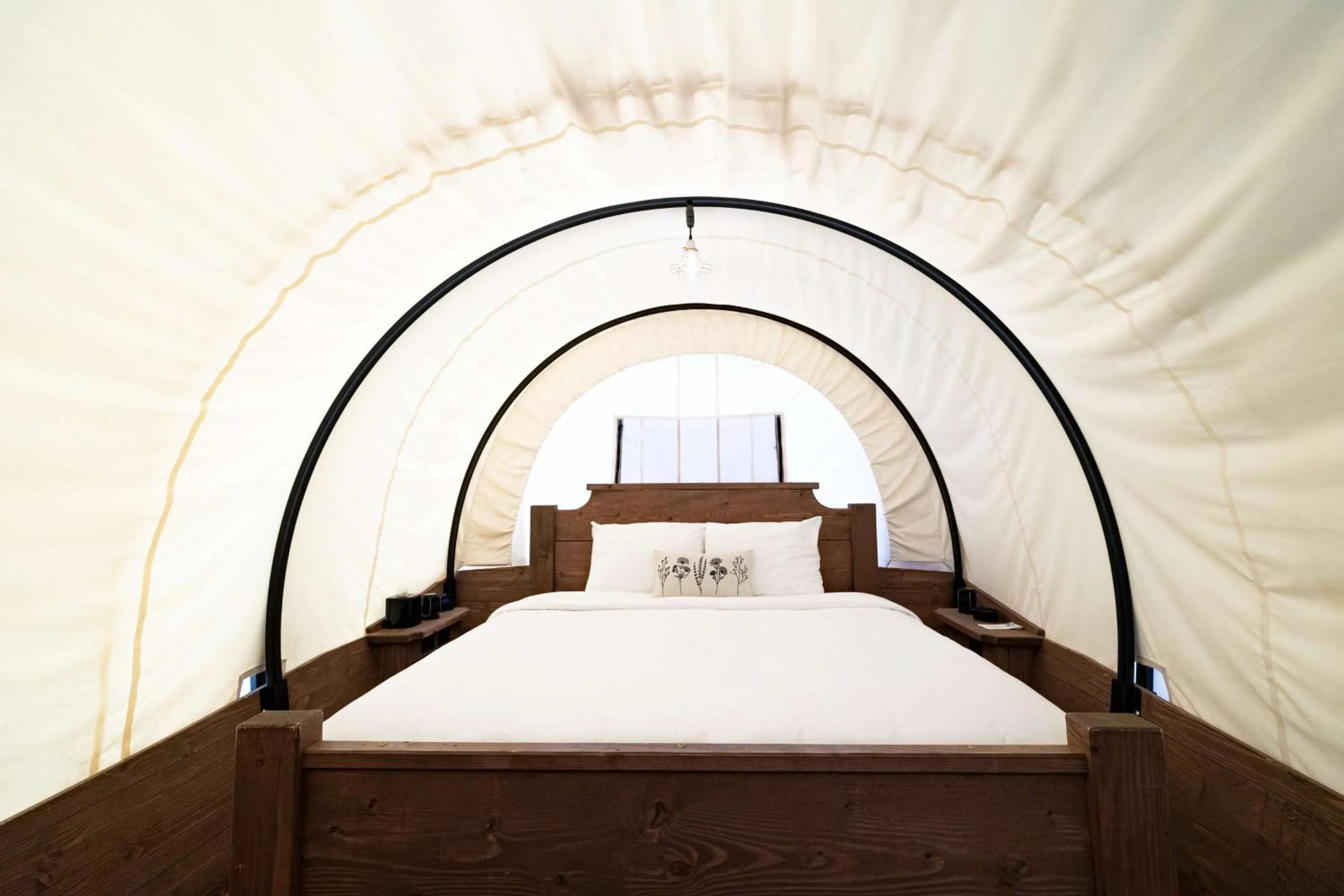 Wagon with One King Bed and Two Sets of Bunk Beds with Shared Bathroom - Non-Smoking in Zion Wildflower Resort