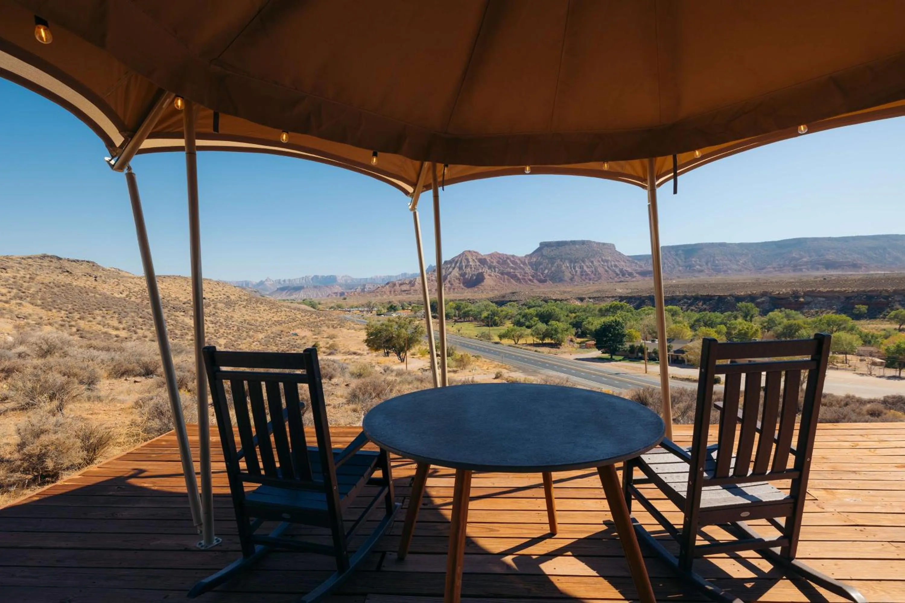 Tent with One King Bed and One Set of Bunk Beds with Sofa Bed and Private Bathroom - Non-Smoking in Zion Wildflower Resort