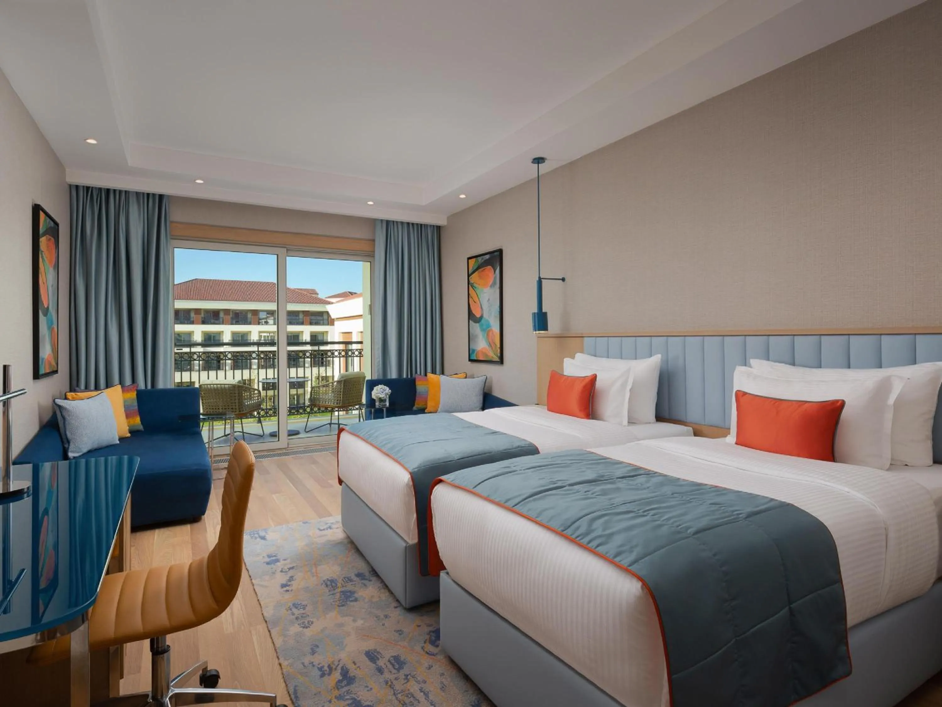 Deluxe Twin Room with Garden View in Rixos Water World Aktau - Theme Park Free Access