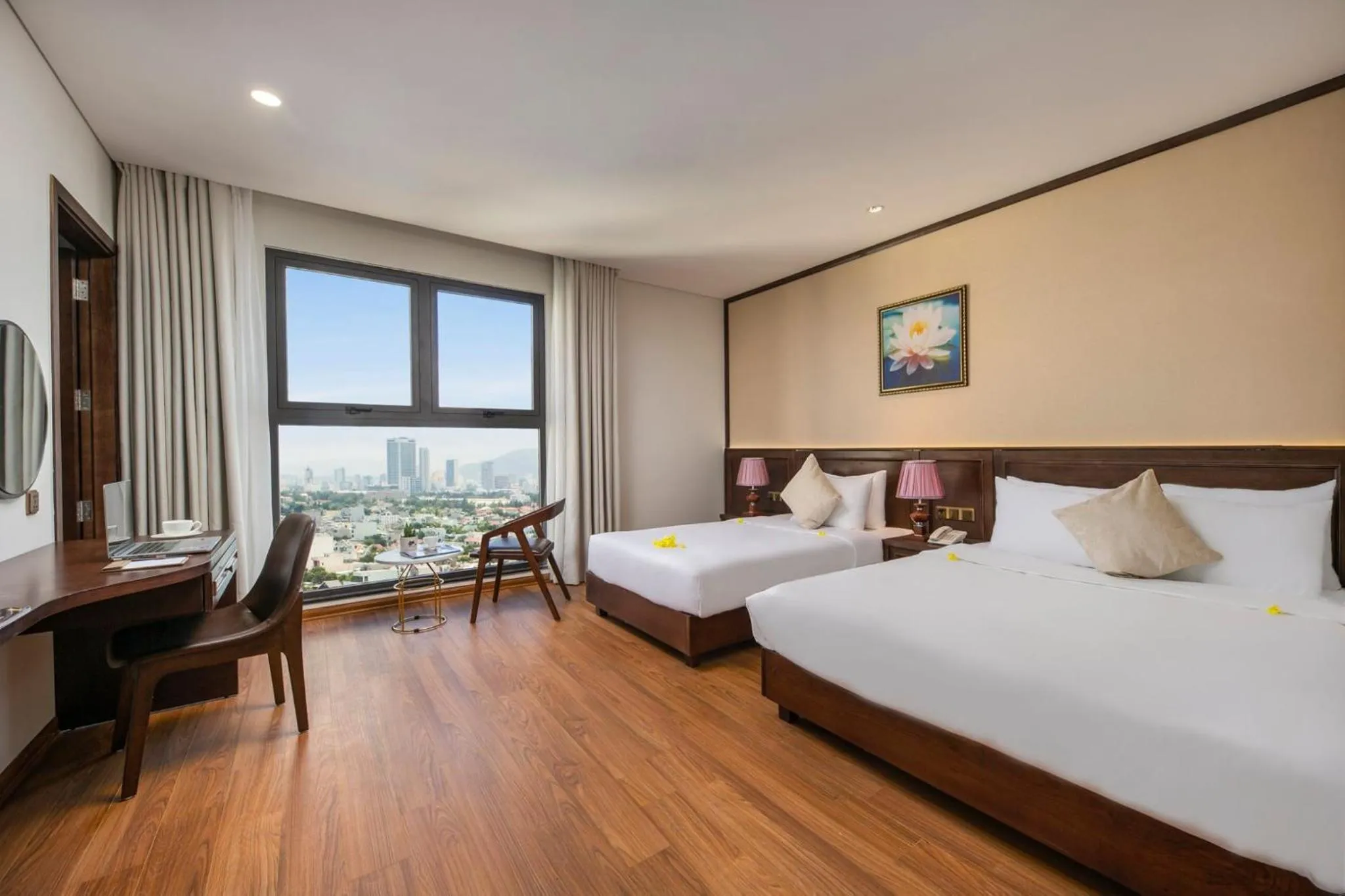 Deluxe Triple Room - Afternoon Tea Included in Golden Lotus Hotel Da Nang - Rooftop Bar Sea View