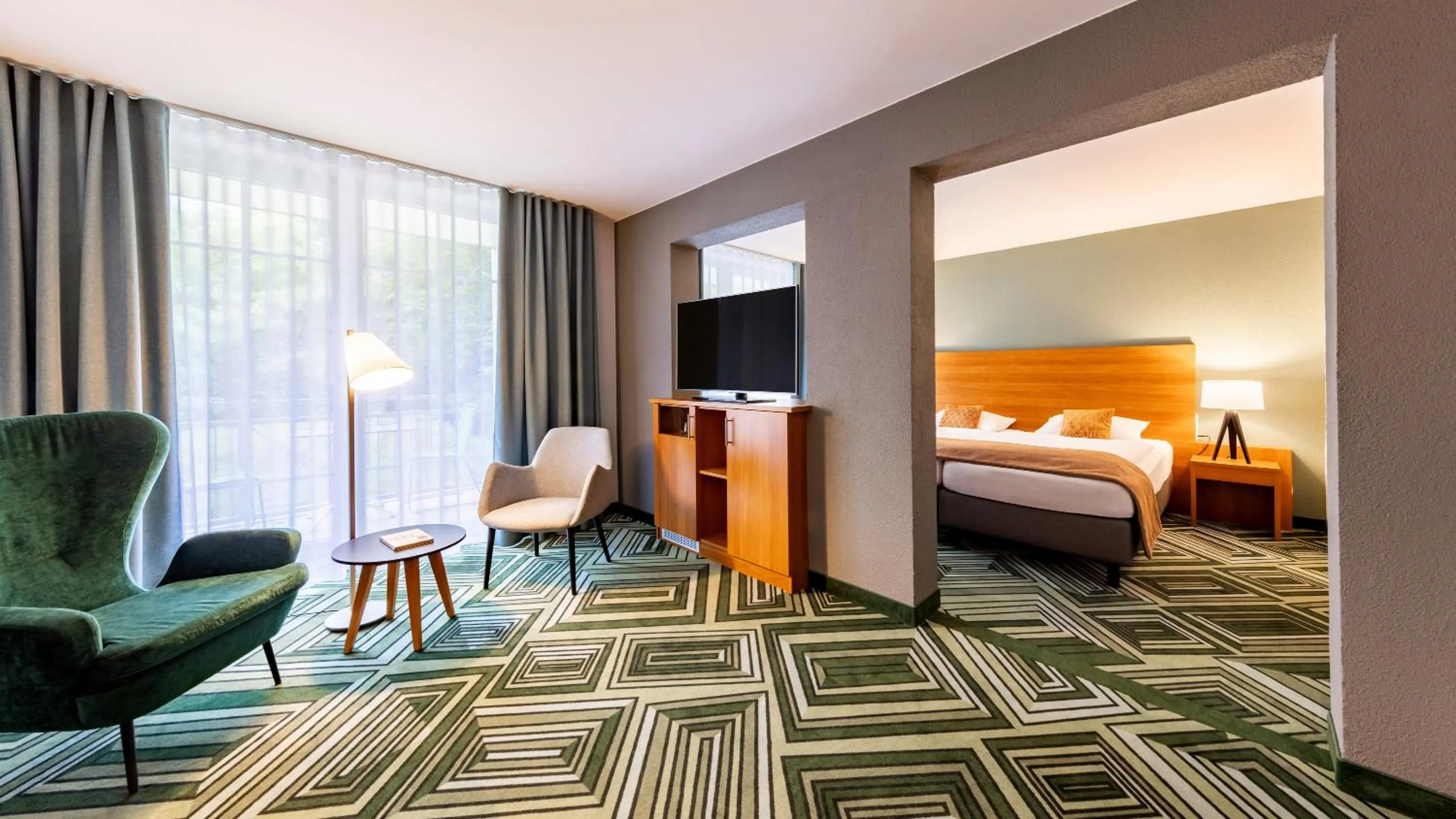 Deluxe Studio Mäxle+  with Balcony in Parkhotel Maximilian Ottobeuren