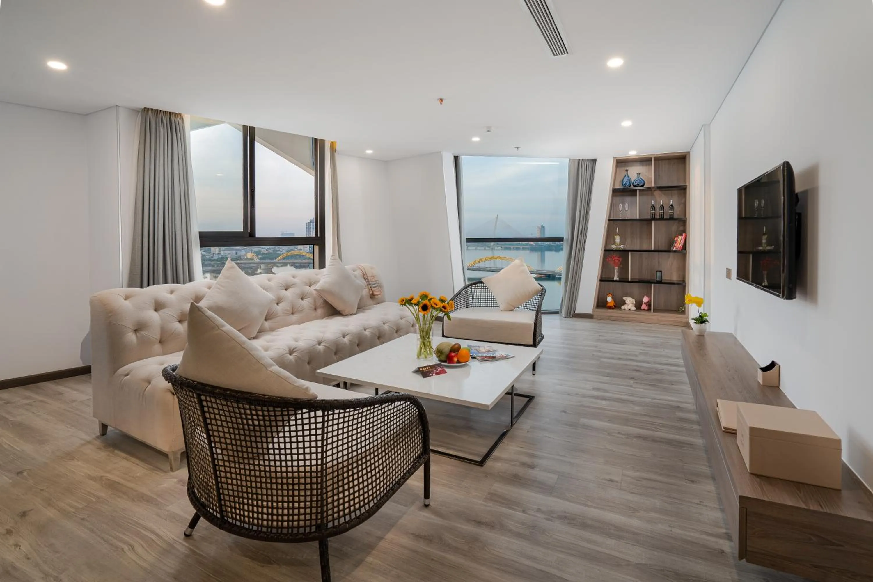 Special Offer -Two Bedroom Riverview Apartment with Kitchen and Bathtub in HAIAN Riverfront Hotel Da Nang