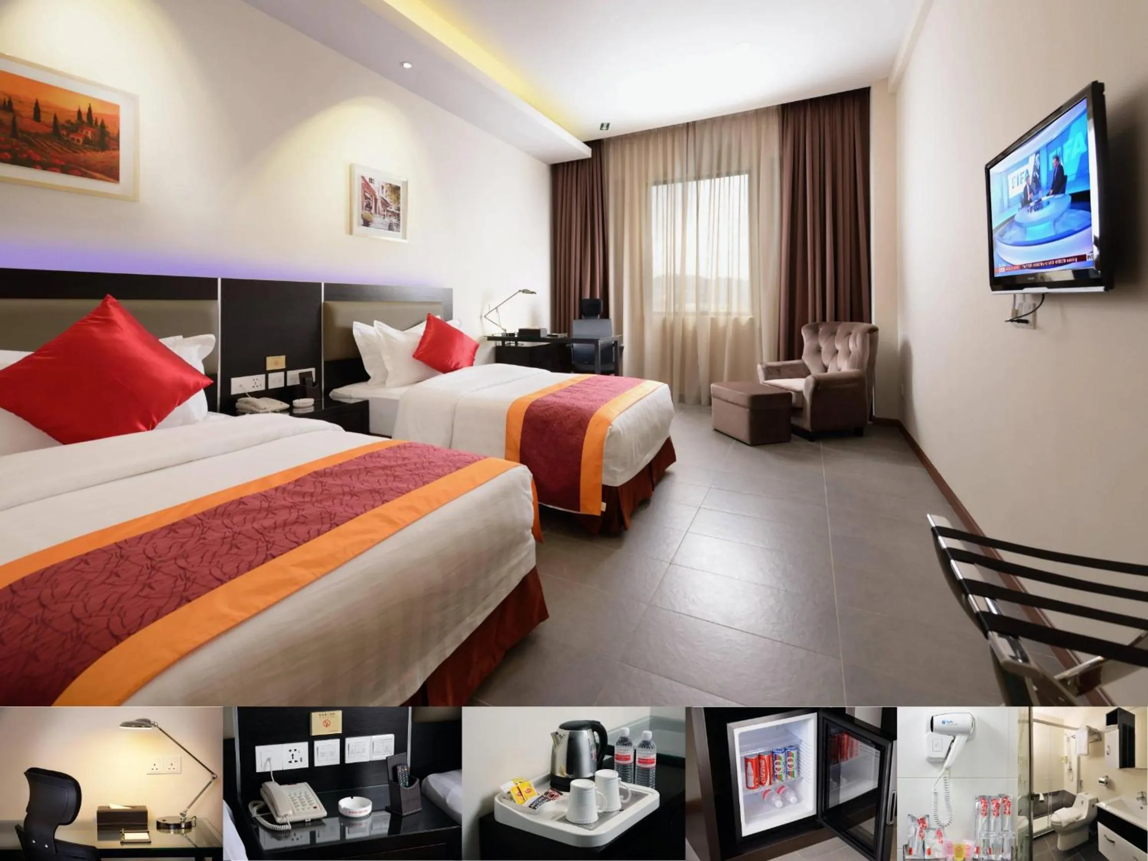Deluxe Twin Room in E-RED HOTEL KUANTAN